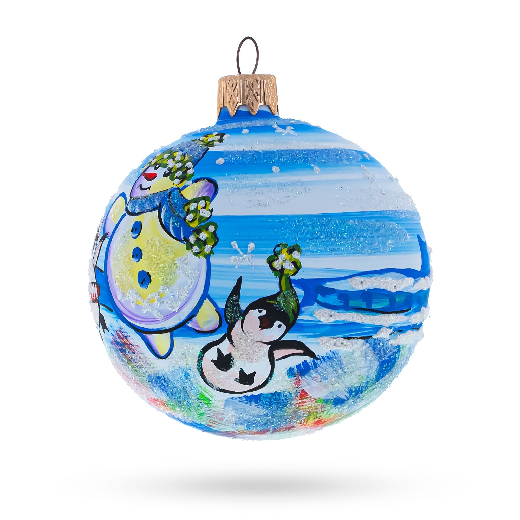 Glass Ball Christmas Ornament 3.25 Inches