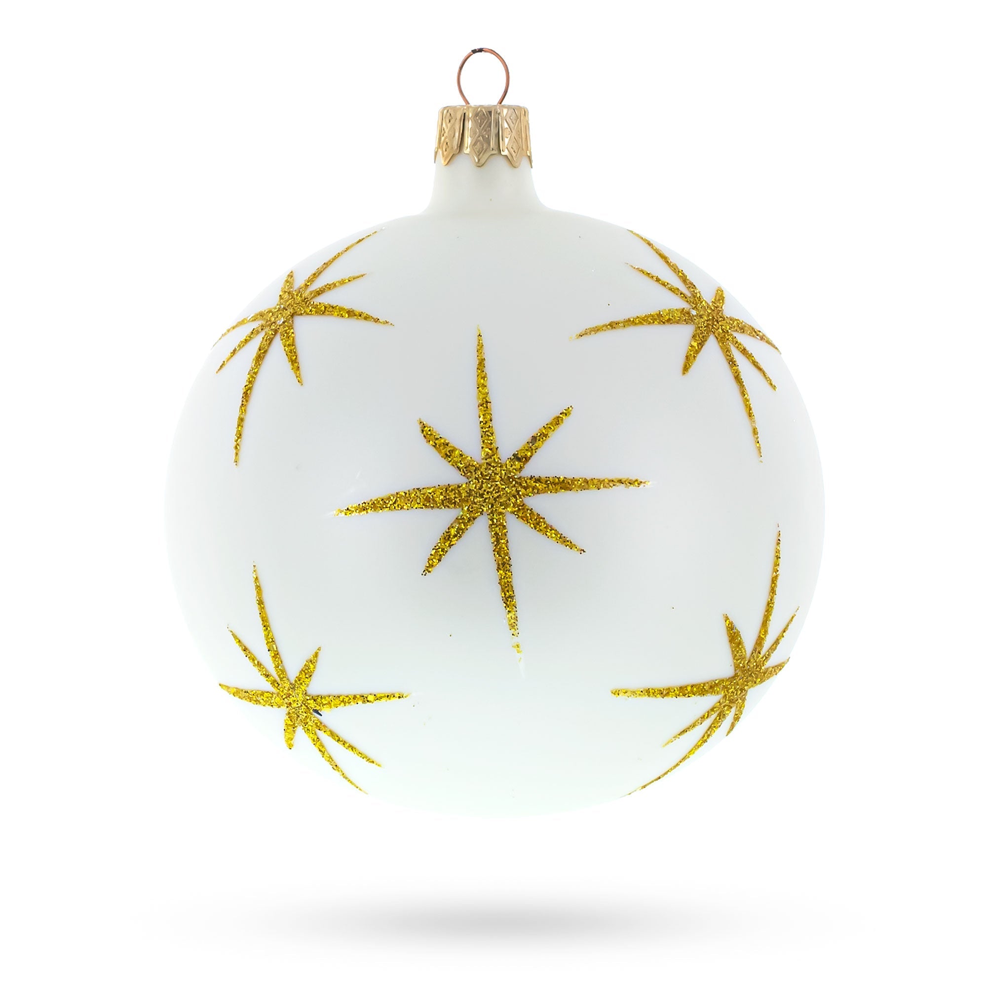 Statue of Liberty with USA Flag, New York City Glass Ball Christmas Ornament 4 Inches