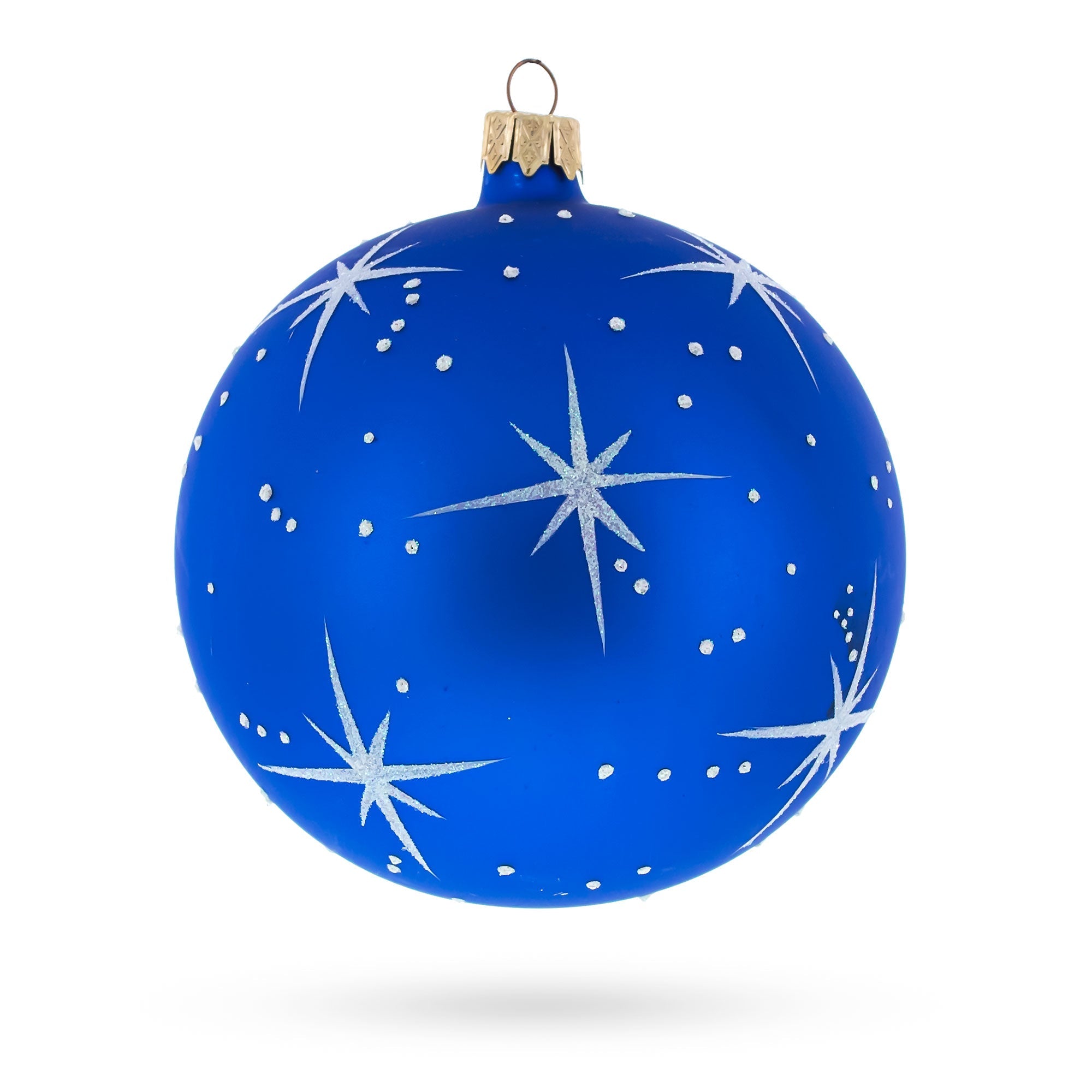 Boy Cuddling Teddy Bear Glass Ball Baby's First Christmas Ornament 4 Inches