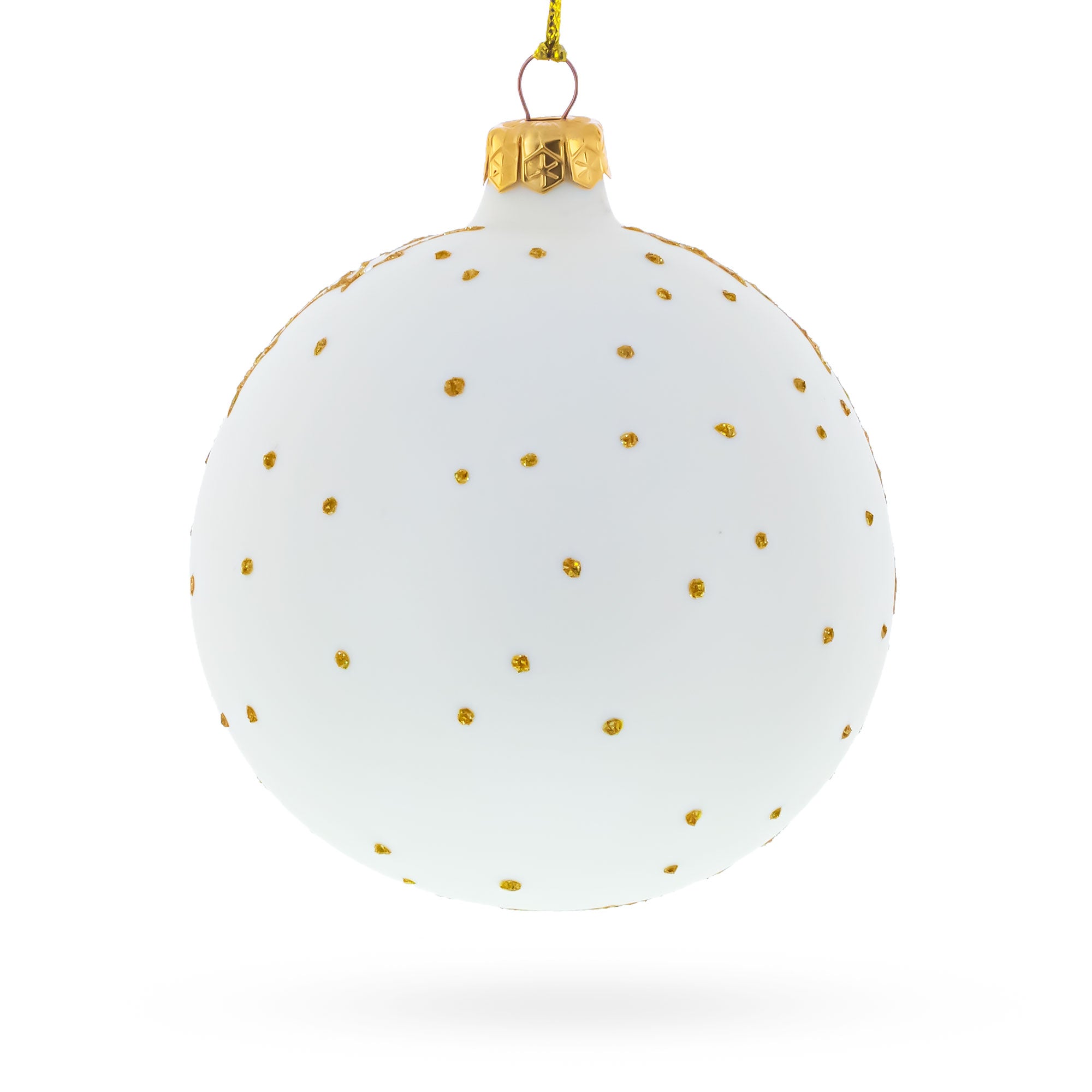 Trumpet and Drum Music Instruments Glass Ball Christmas Ornament 4 Inches