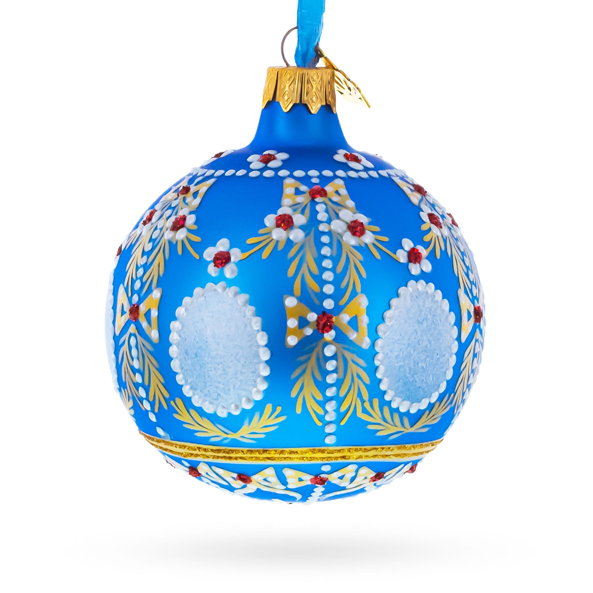 1908 Regal Alexander Palace Royal Glass Ball Christmas Ornament 3.25 Inches