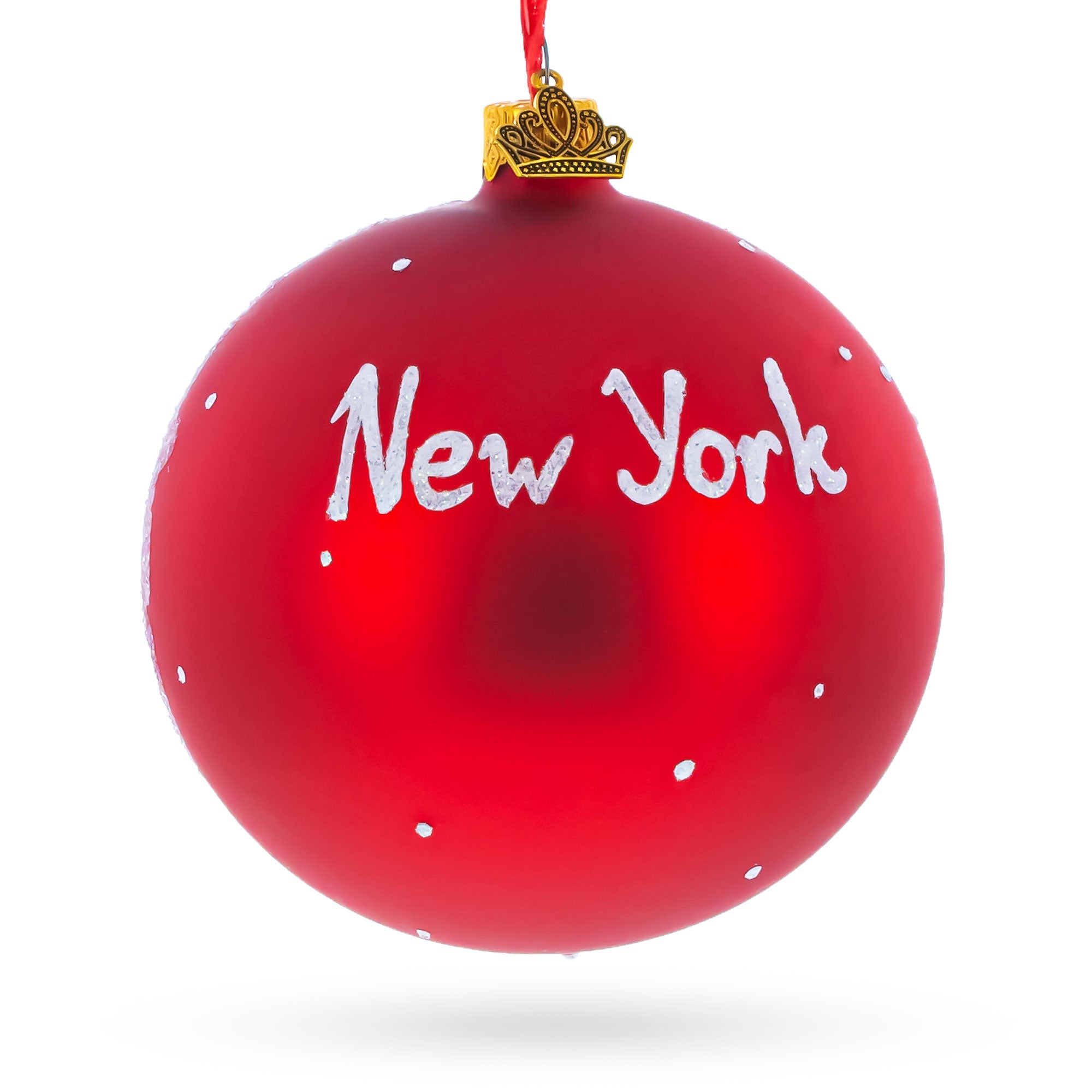 Brooklyn Bridge, New York Glass Ball Christmas Ornament 4 Inches