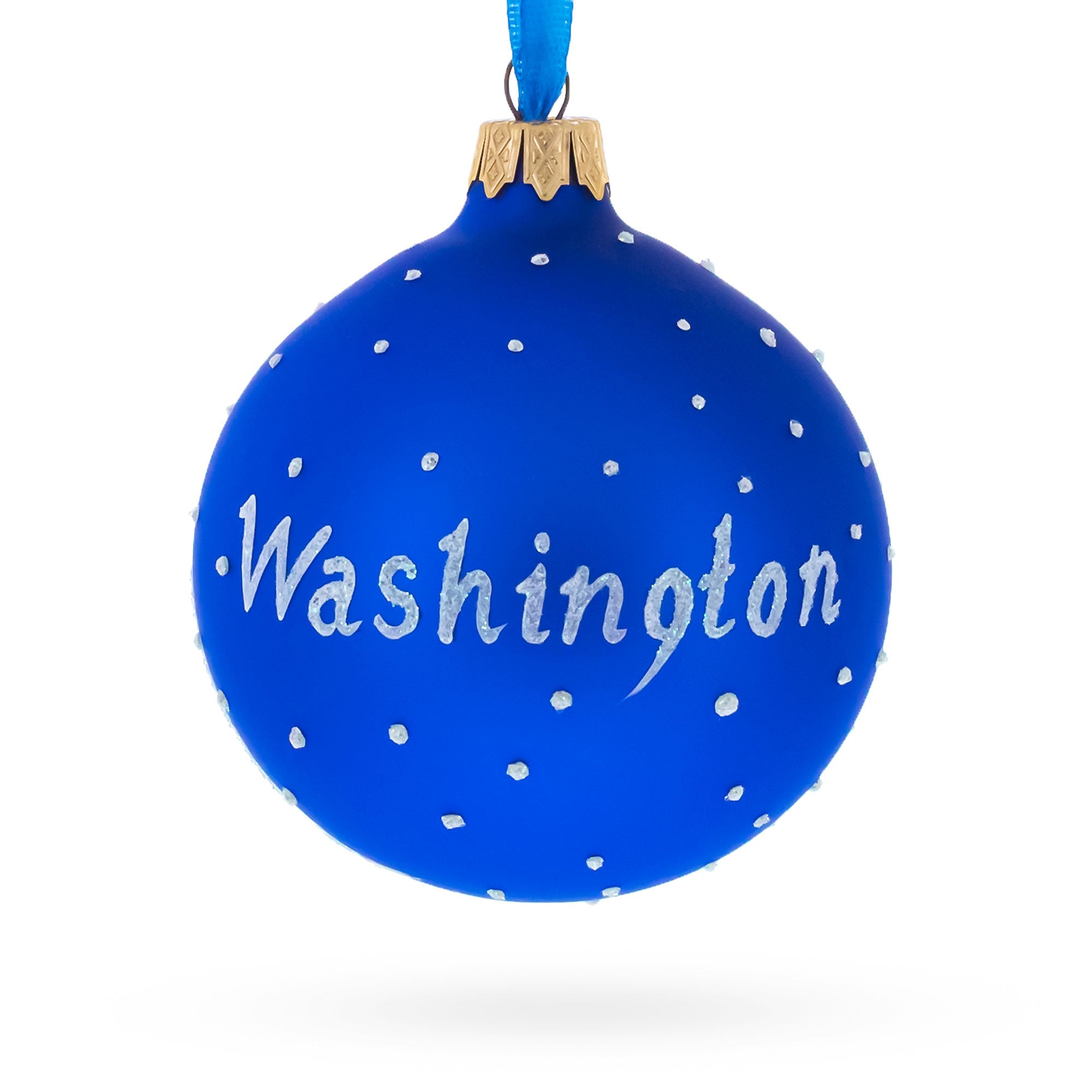 United States Capitol, Washington, DC Glass Ball Christmas Ornament 3.25 Inches
