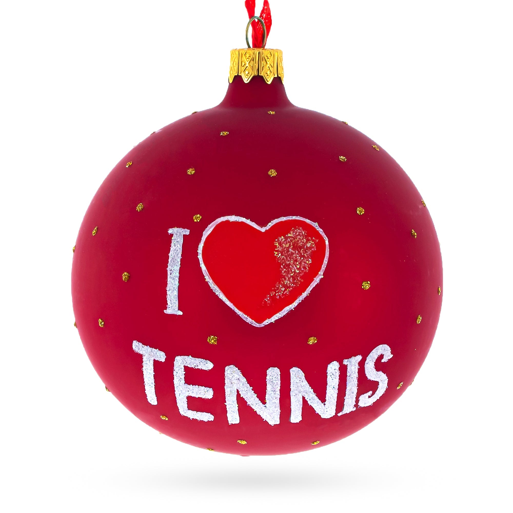 Tennis Glass Ball Christmas Ornament 4 Inches BestPysanky