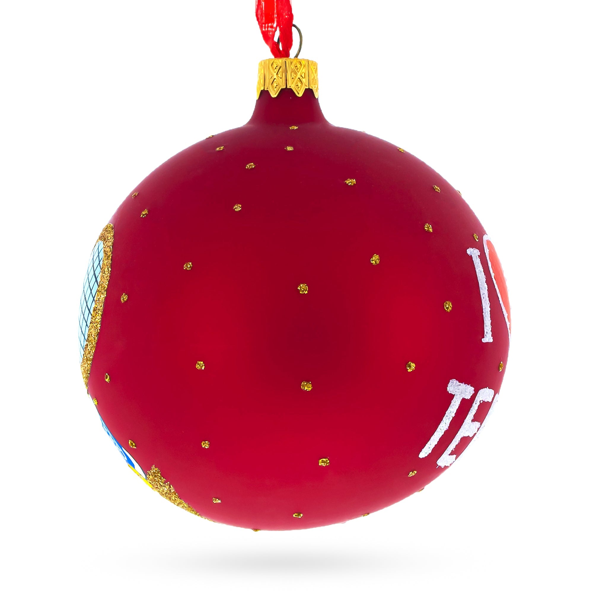 Tennis Glass Ball Christmas Ornament 4 Inches BestPysanky