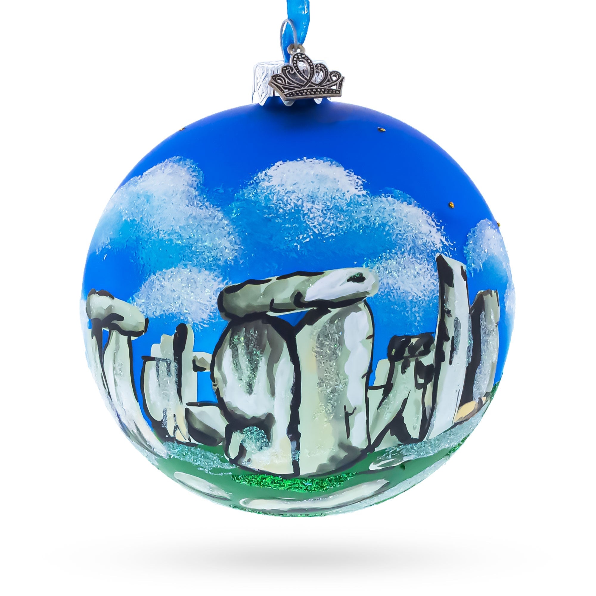 Stonehenge, United Kingdom Glass Ball Christmas Ornament 4 Inches