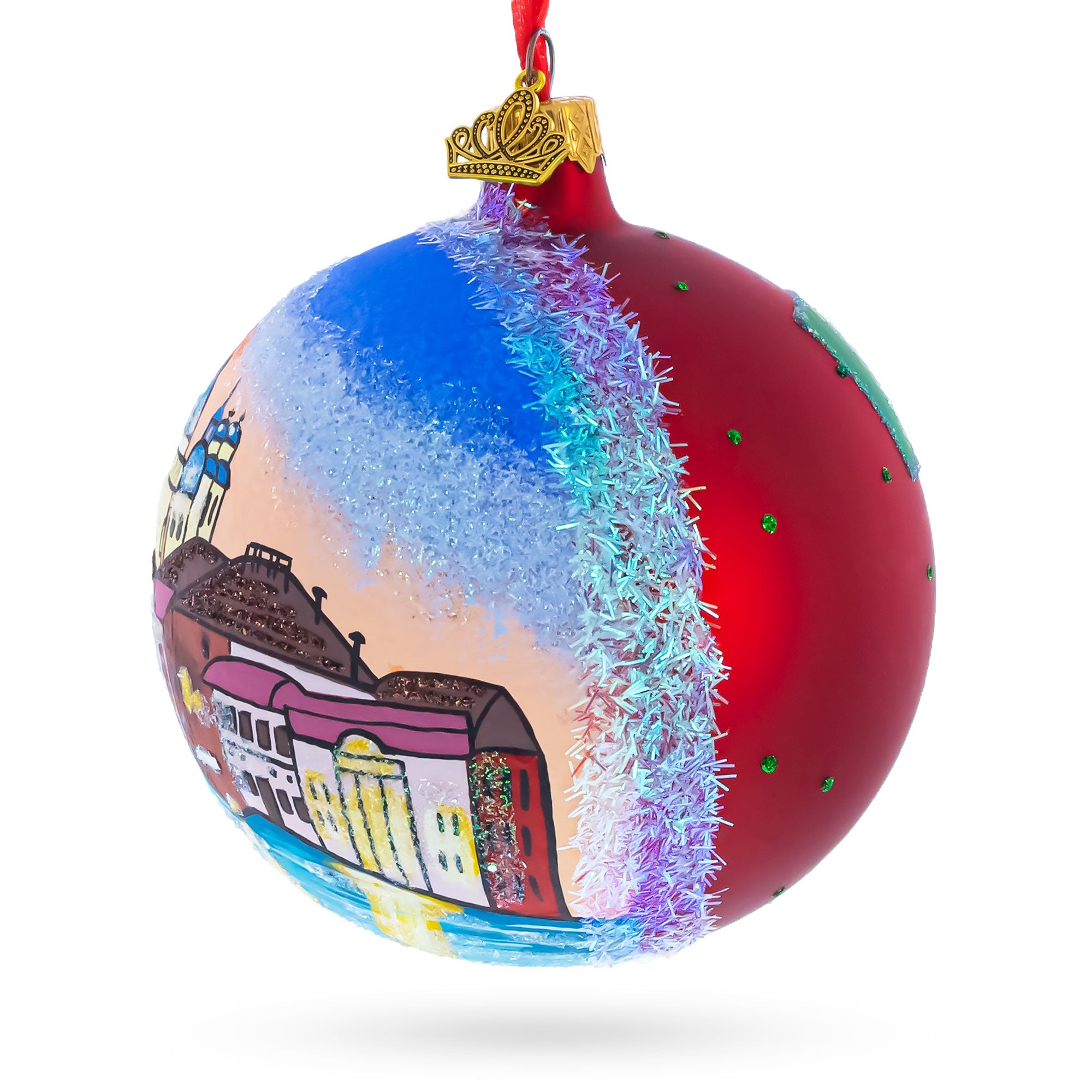 Venetia, Italy Glass Ball Christmas Ornament 4 Inches