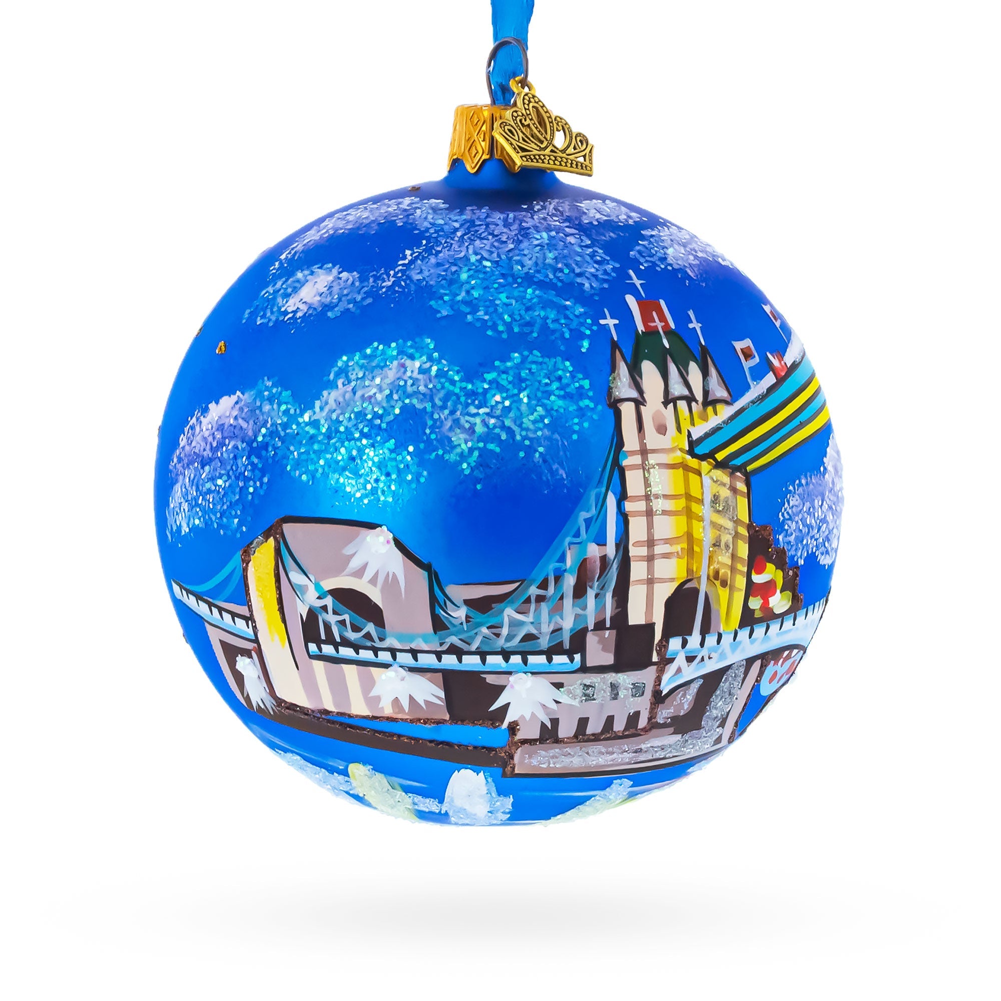 Tower Bridge, London, United Kingdom Glass Ornament 4 Inches BestPysanky