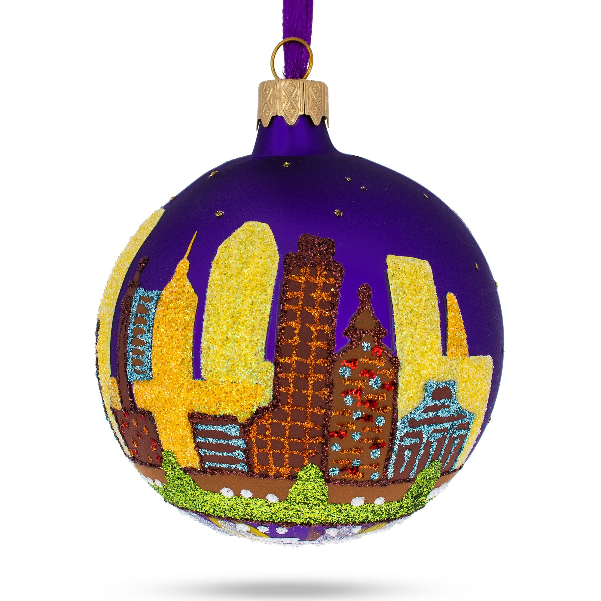 Baltimore, Maryland, USA Glass Christmas Ornament 3.25 Inches BestPysanky