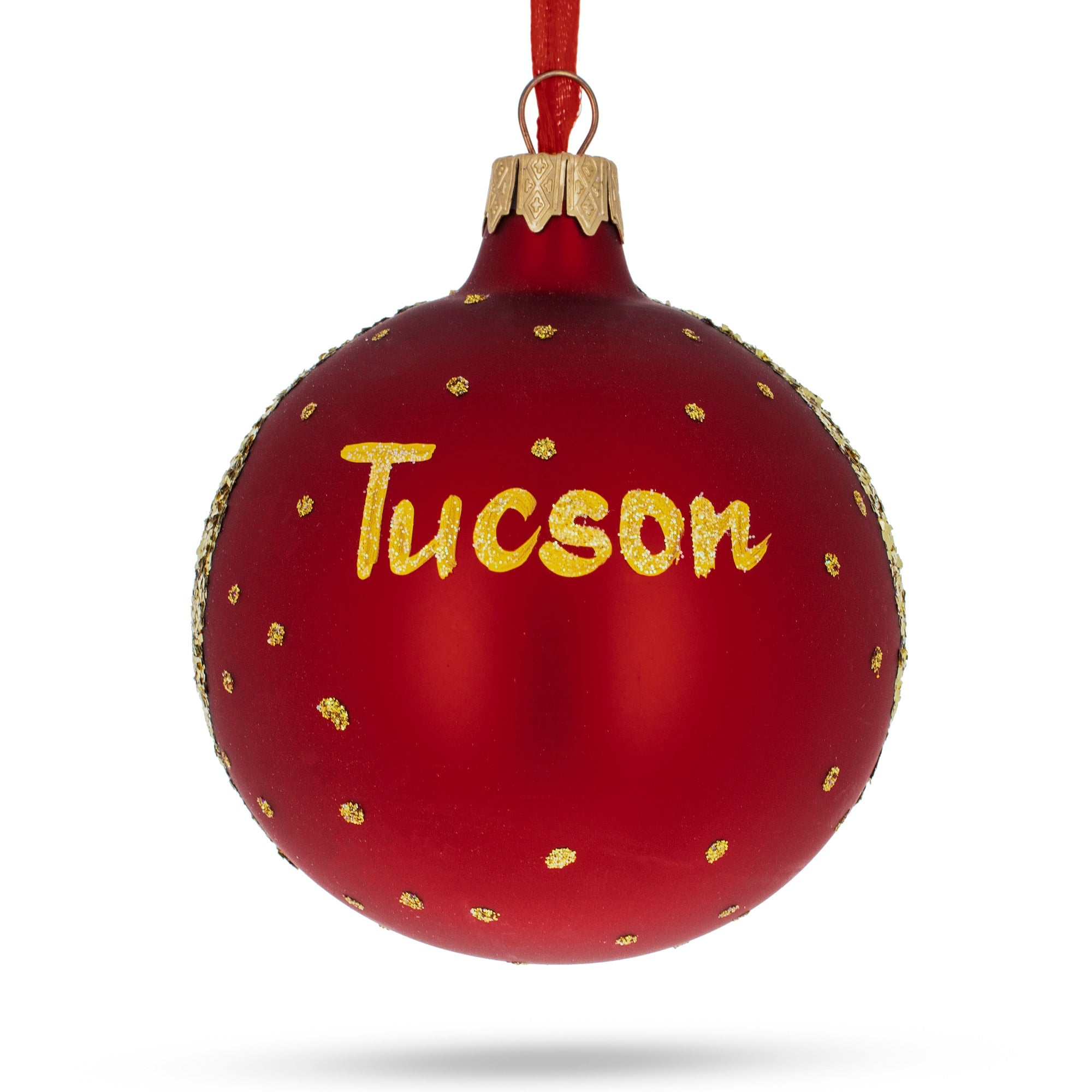 Tucson, Arizona, USA Glass Ball Christmas Ornament 3.25 Inches