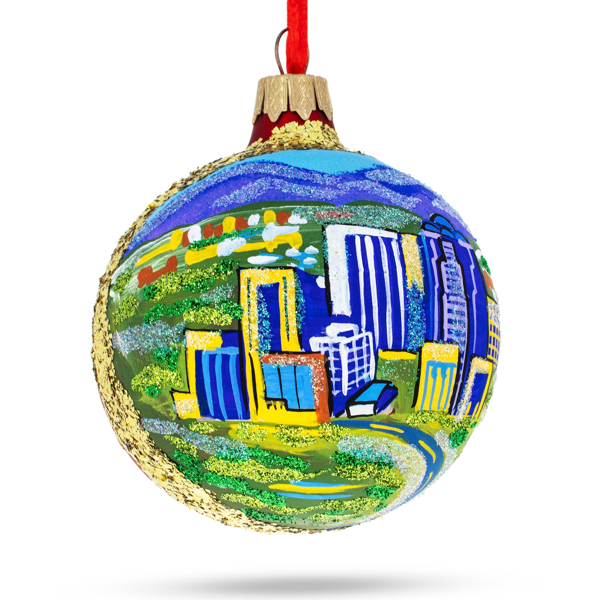Tucson, Arizona, USA Glass Ball Christmas Ornament 3.25 Inches