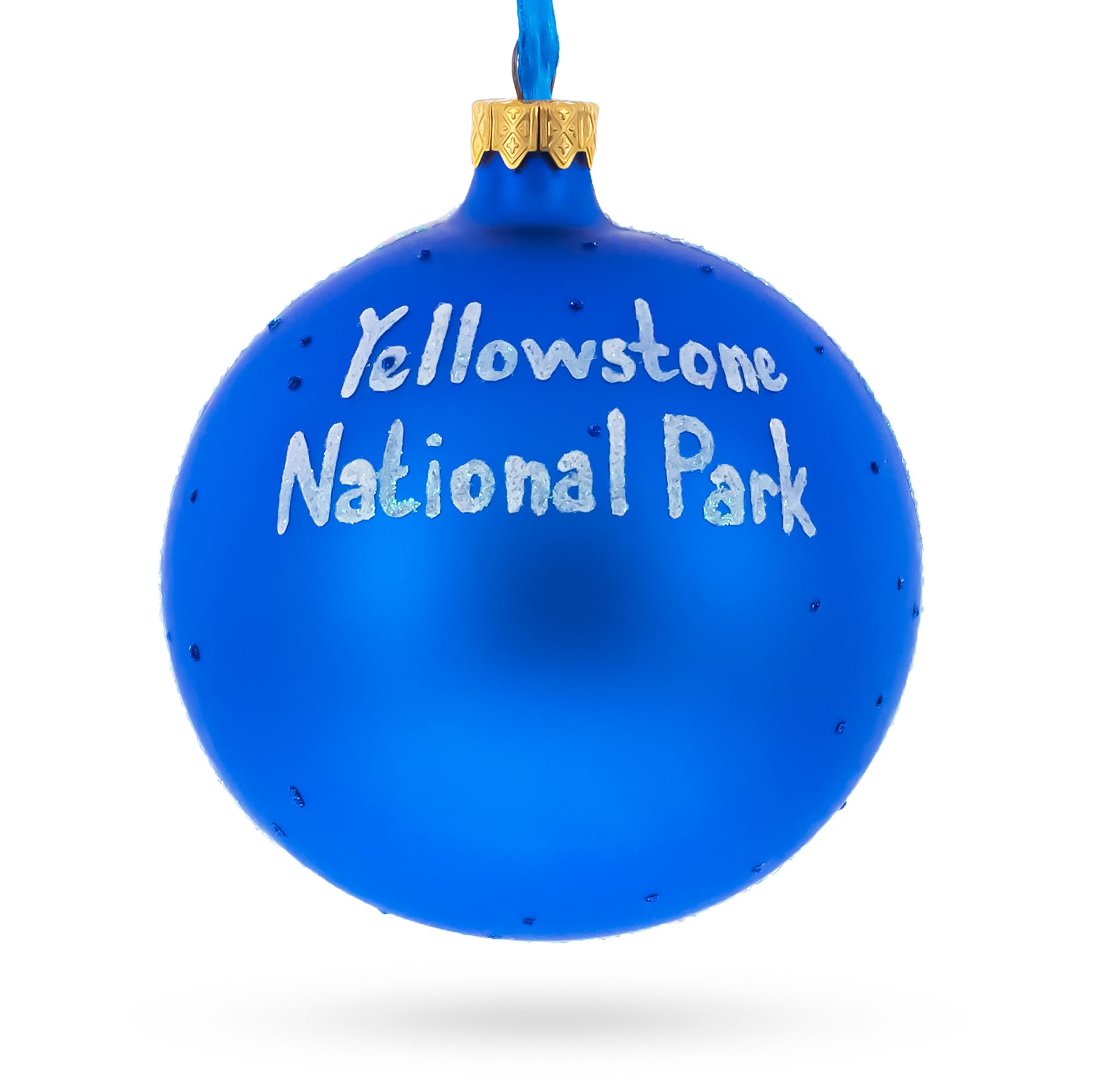 Yellowstone National Park, Wyoming Glass Ball Christmas Ornament 4 Inches