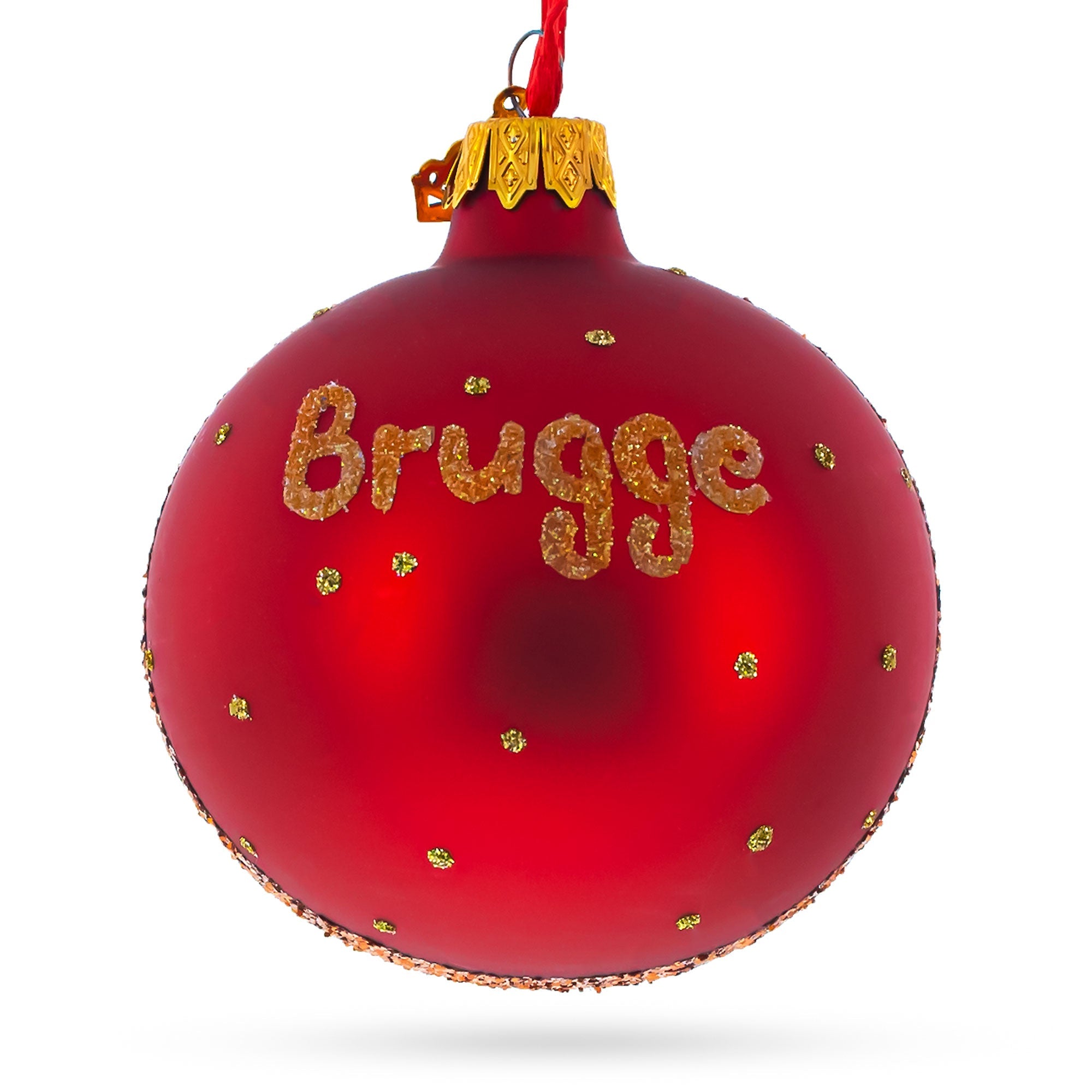 Markt of Bruges, Belgium Glass Ball Christmas Ornament 3.25 Inches BestPysanky