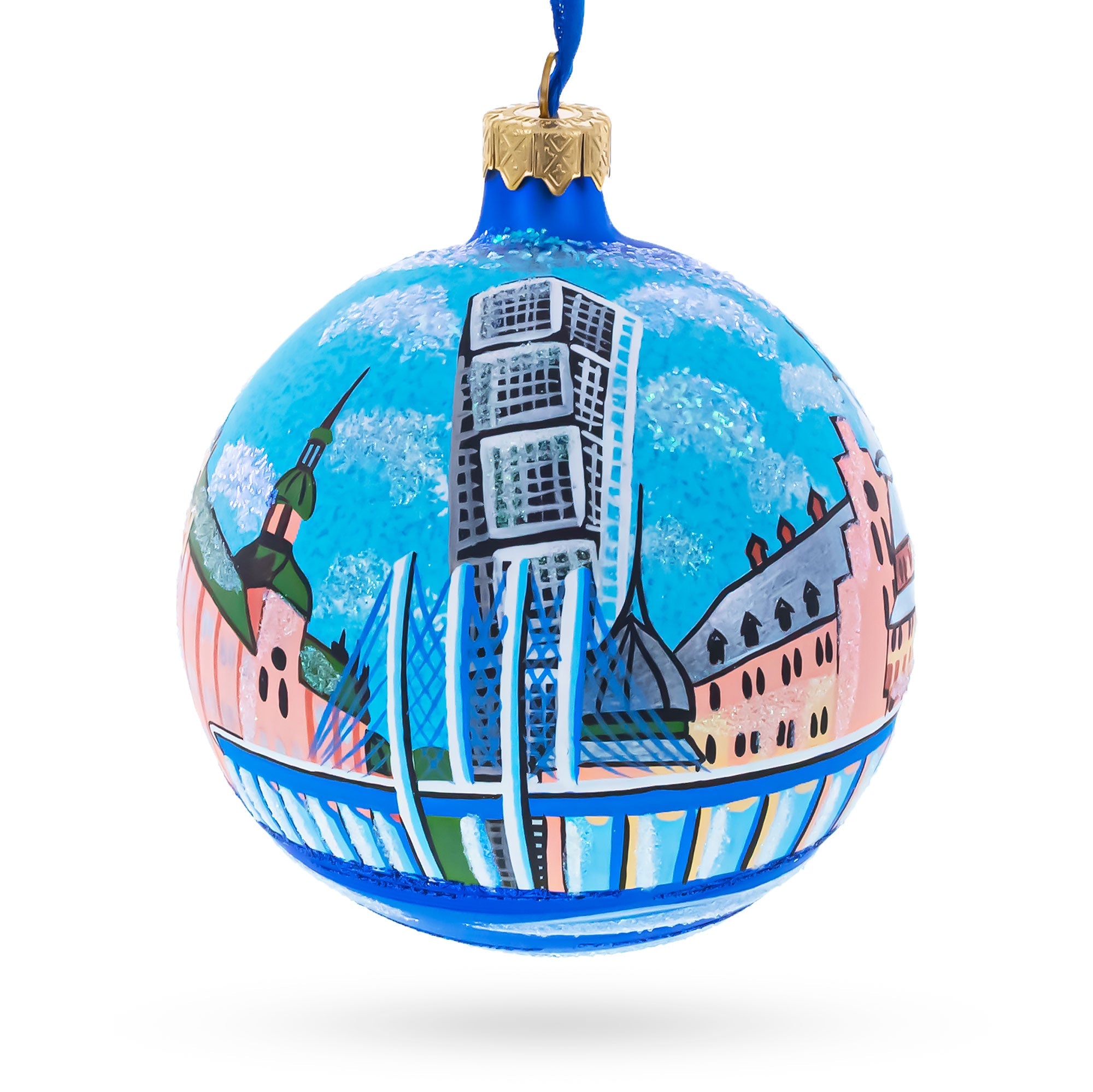 Vadstena Castle, Stockholm, Sweden Glass Ball Christmas Ornament 4 Inches