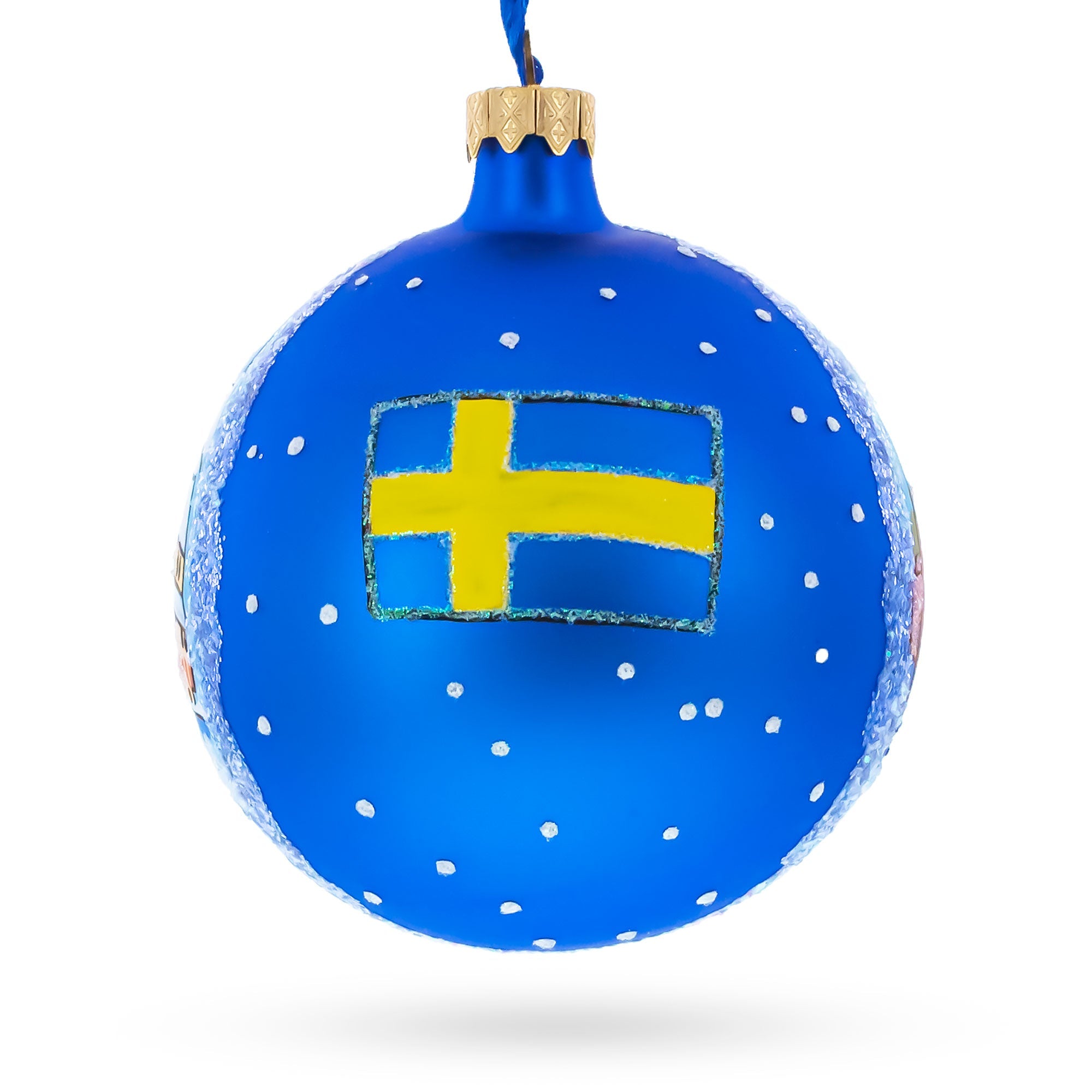 Vadstena Castle, Stockholm, Sweden Glass Ball Christmas Ornament 4 Inches