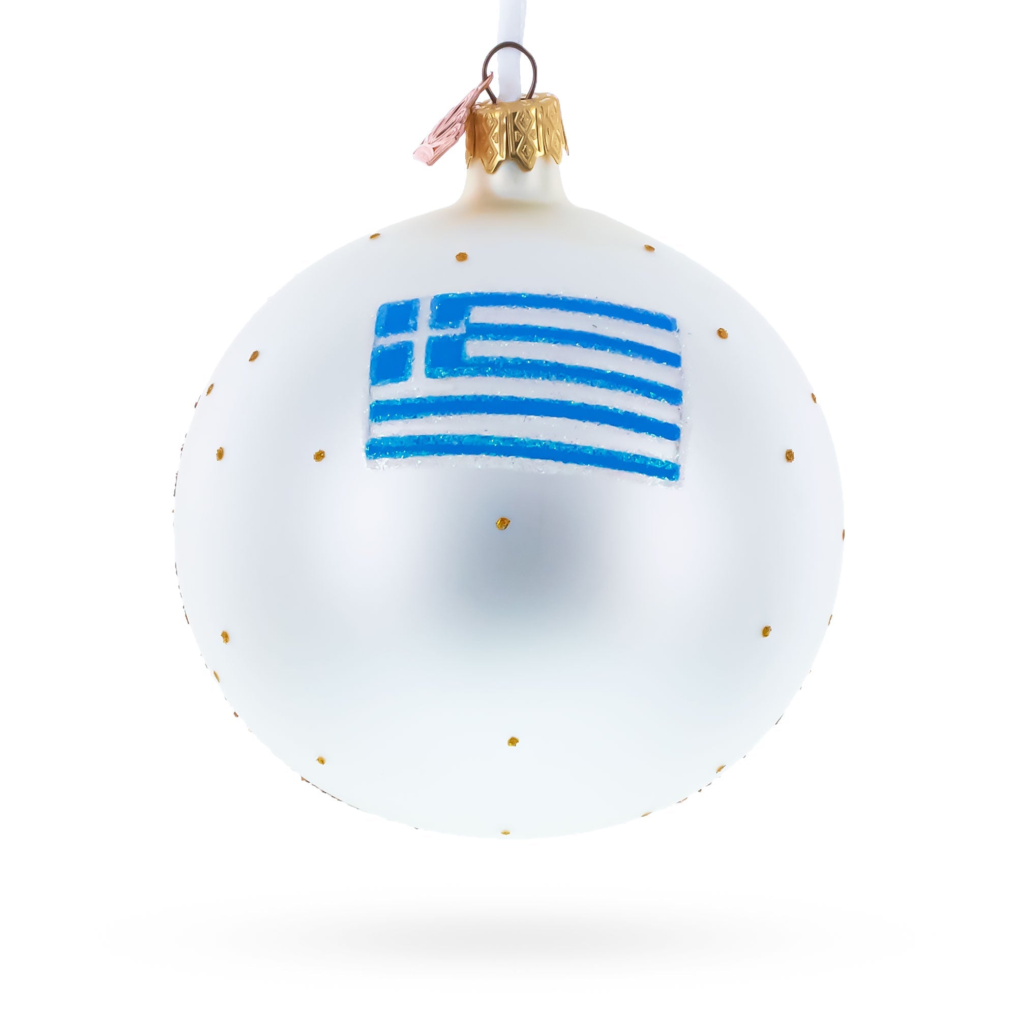 Colossus of Rhodes, Greece Glass Ball Christmas Ornament 4 Inches