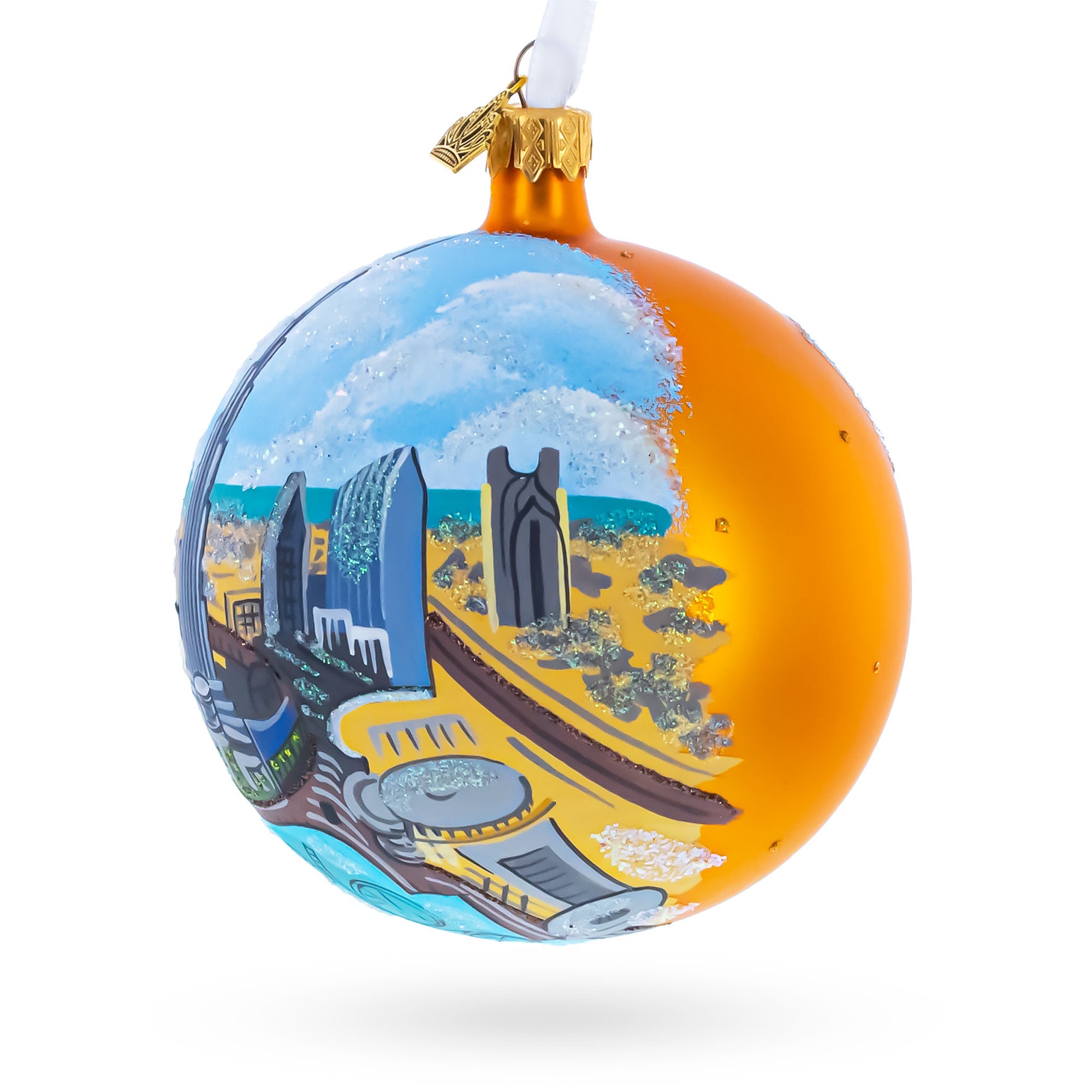 Burj Khalifa, Dubai, United Arab Emirates Glass Ball Christmas Ornament 4 Inches BestPysanky
