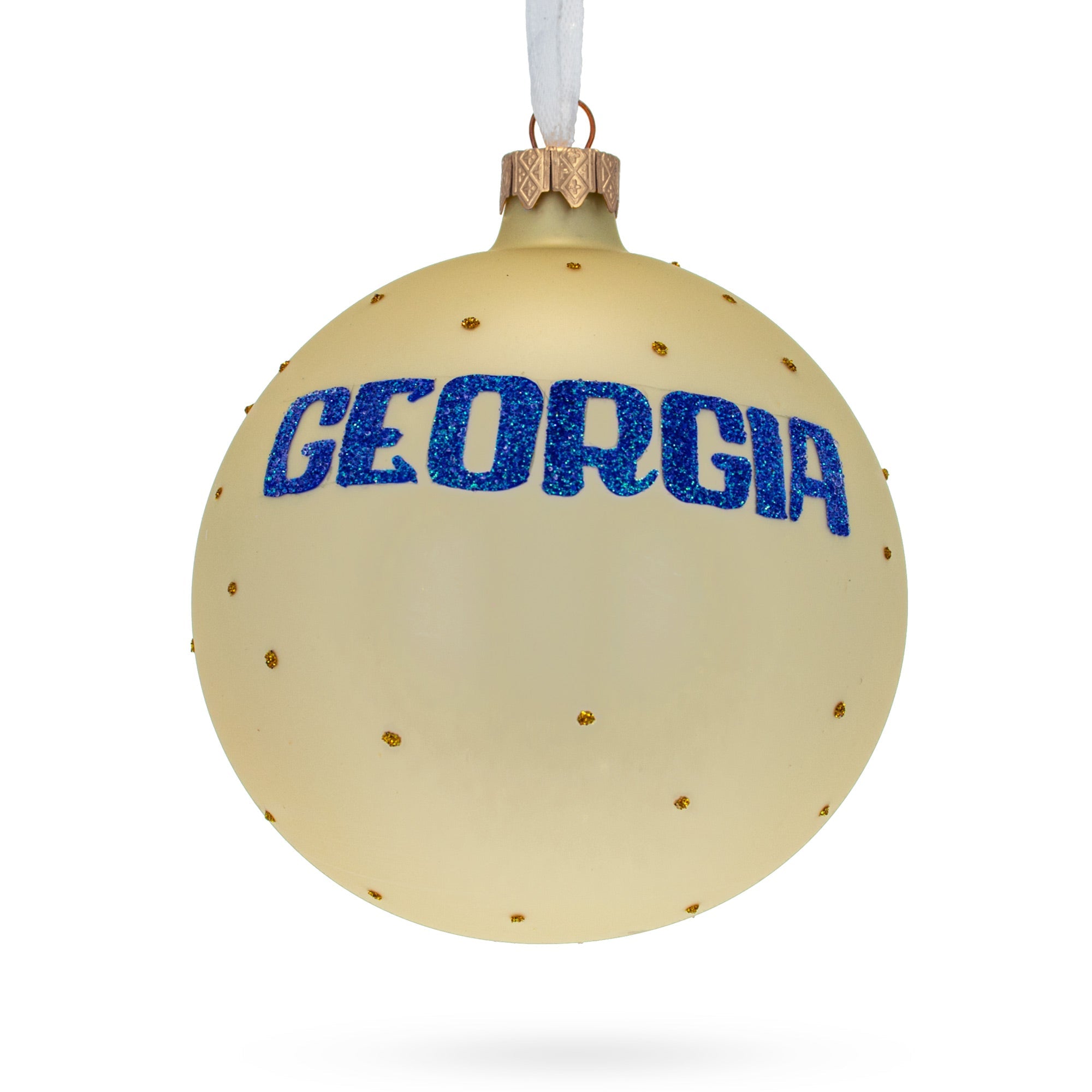 Georgia State, USA Glass Ball Christmas Ornament 4 Inches