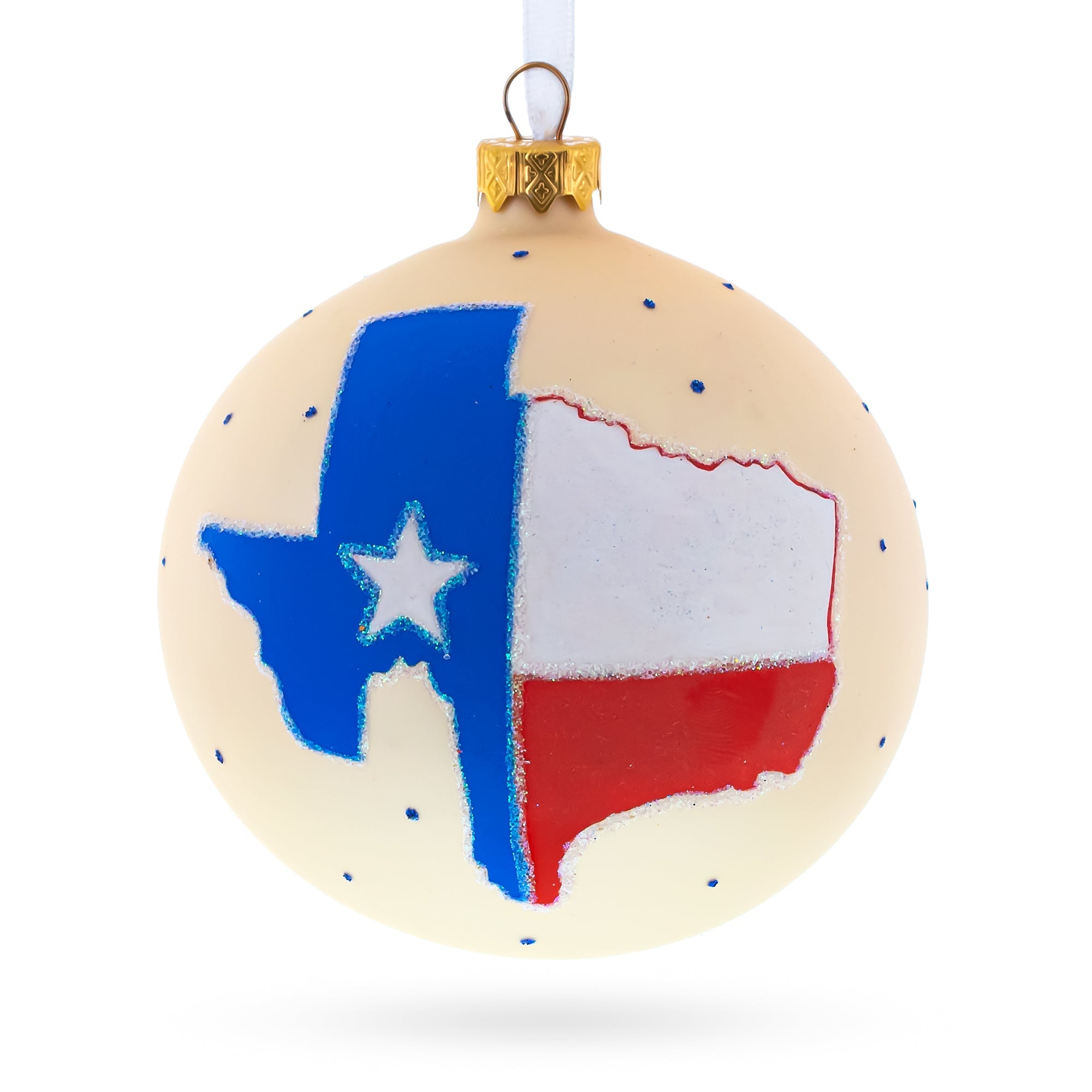 Texas State, USA Glass Ball Christmas Ornament 4 Inches BestPysanky