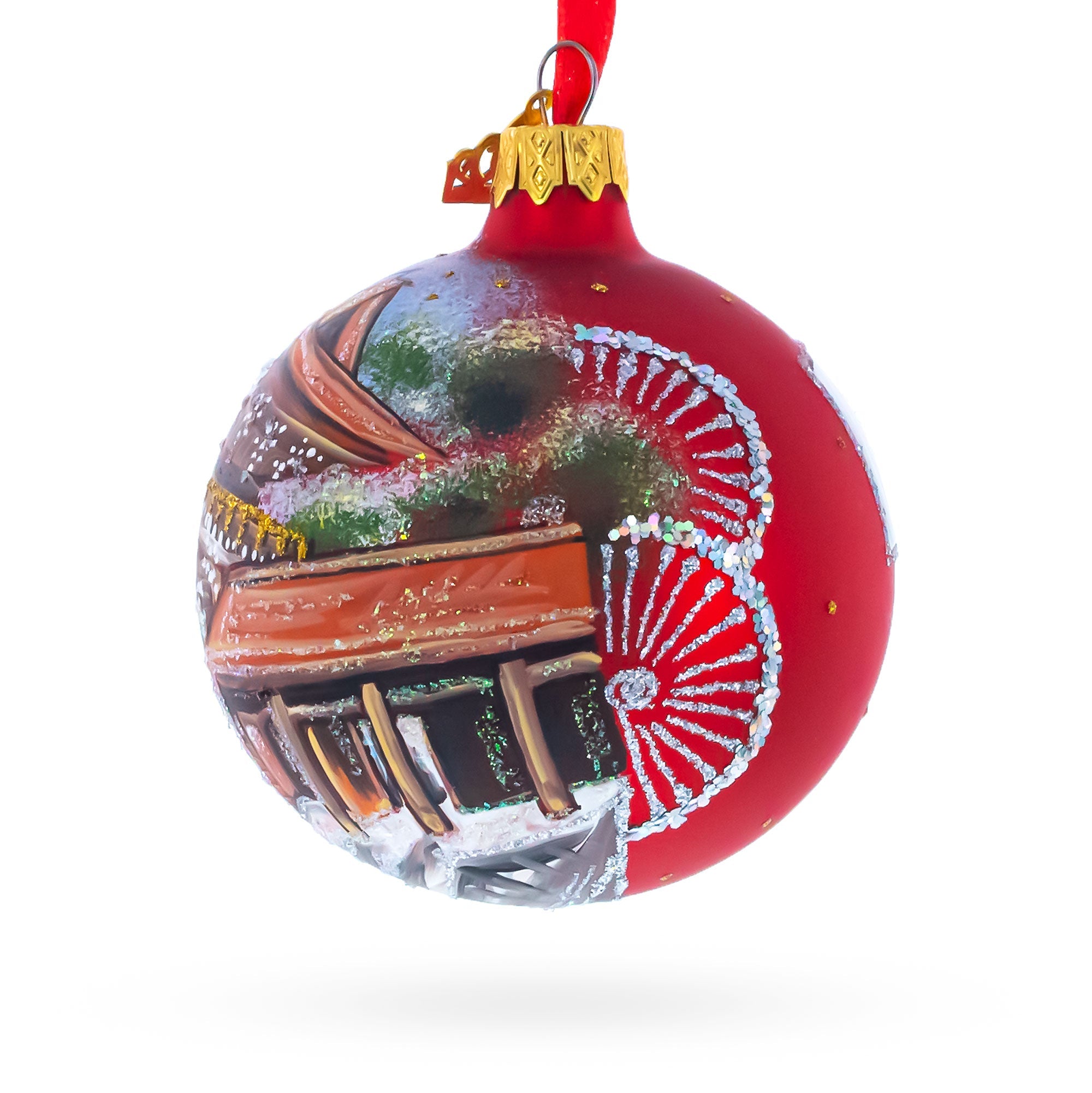 Meiji Jingu Shrine, Tokyo, Japan Glass Ball Christmas Ornament 3.25 Inches BestPysanky