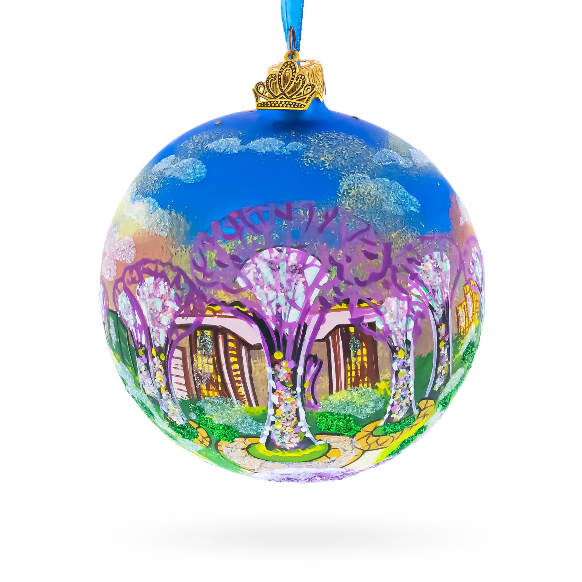 Botanic Gardens, Singapore Glass Ball Christmas Ornament 4 Inches BestPysanky