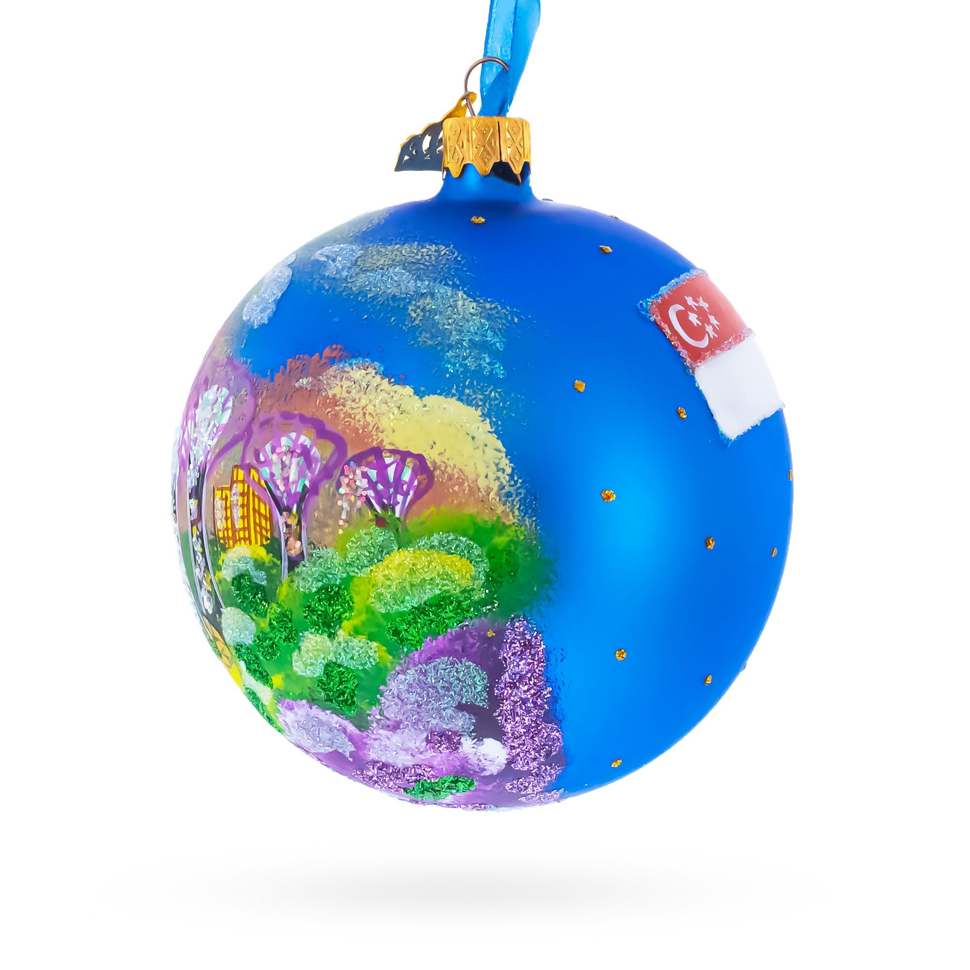 Botanic Gardens, Singapore Glass Ball Christmas Ornament 4 Inches BestPysanky