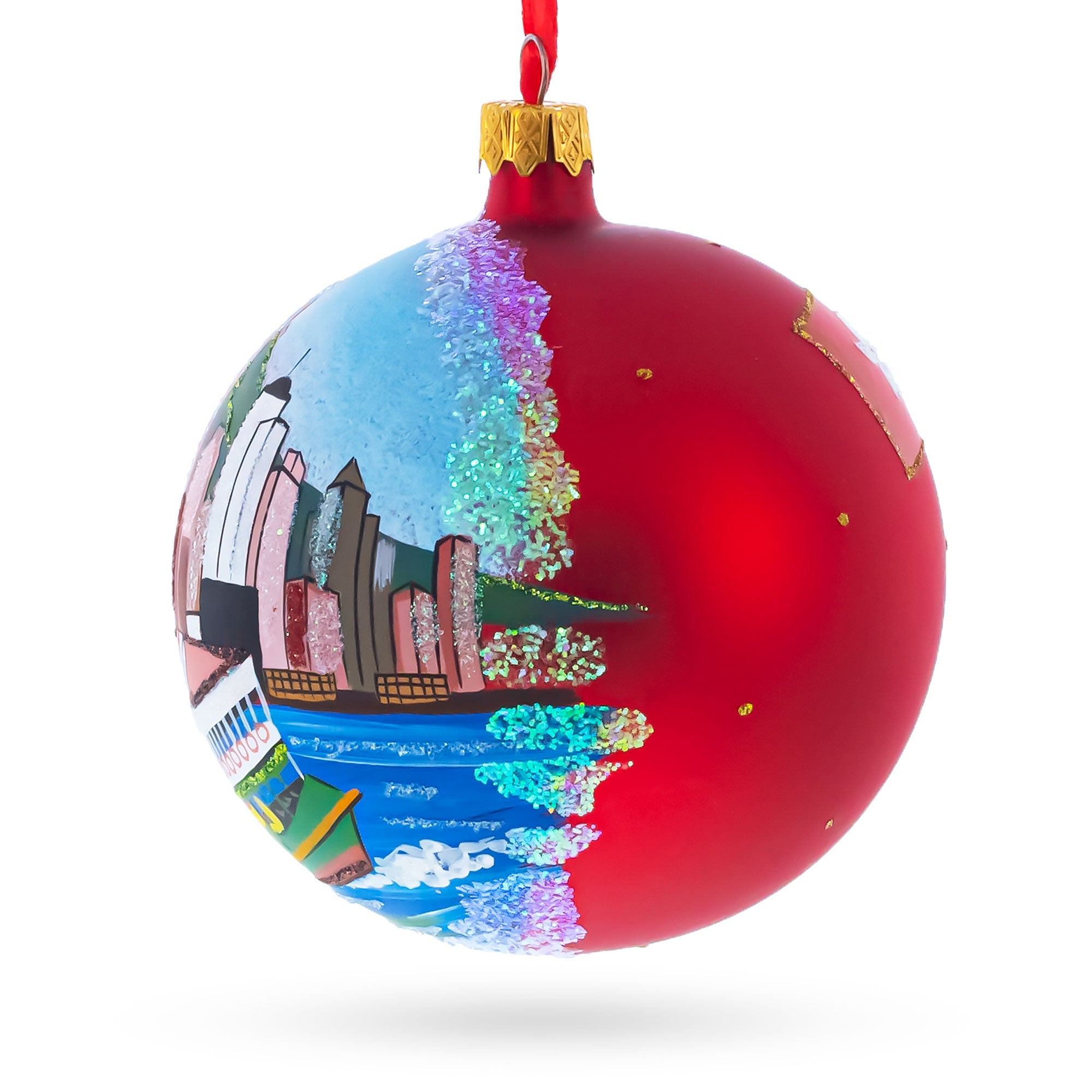 Star Ferry, Hong Kong Glass Ball Christmas Ornament 4 Inches BestPysanky