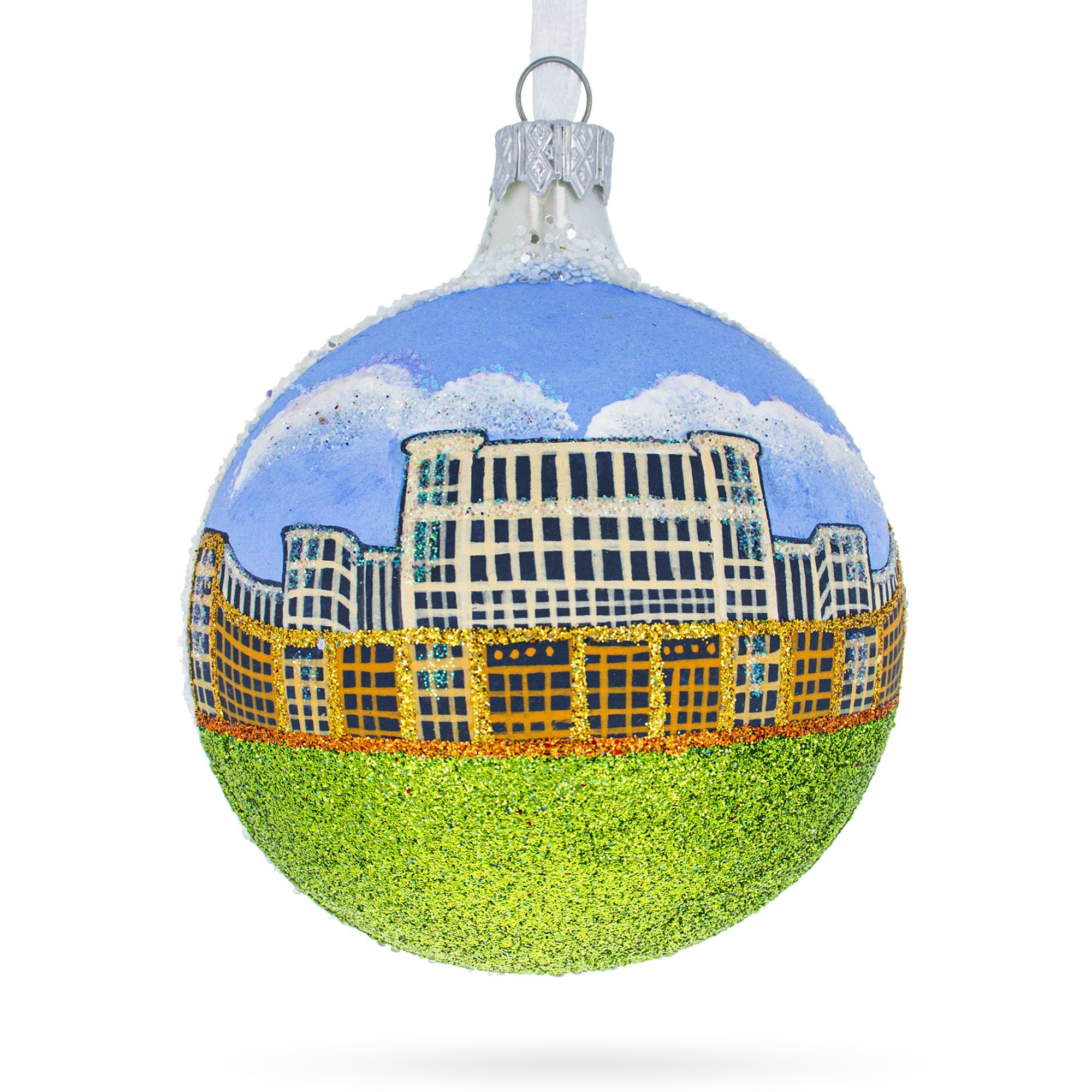 Palace of Parliament, Bucharest, Romania Glass Ball Ornament 3.25 Inches BestPysanky