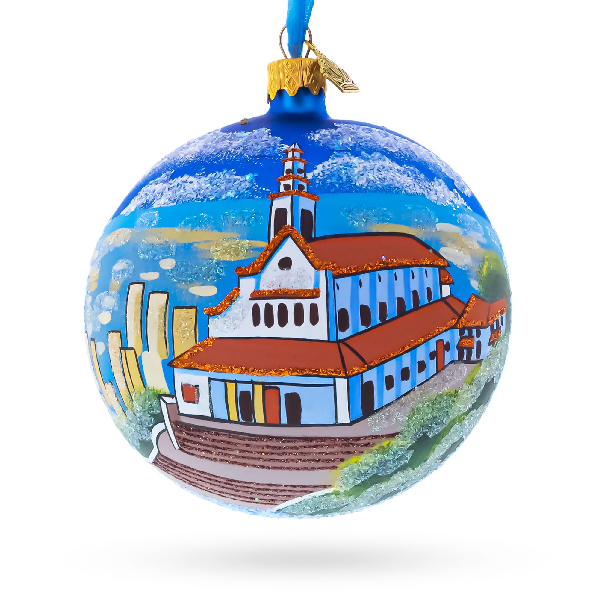 Mount Monserrate, Bogota, Colombia Glass Ball Christmas Ornament 4 Inches BestPysanky