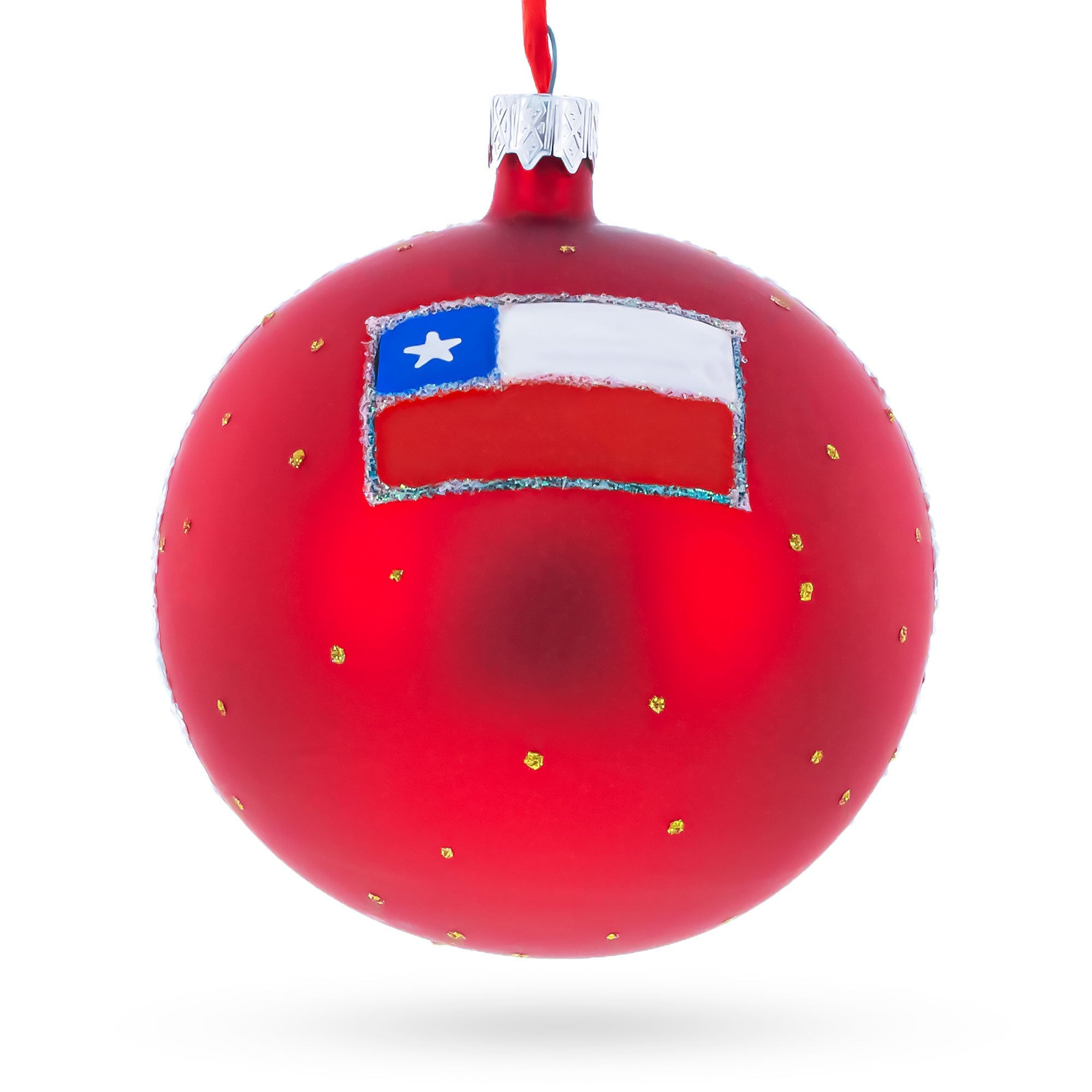 Cerro San Cristobal, Santiago, Chile Glass Ball Christmas Ornament 4 Inches