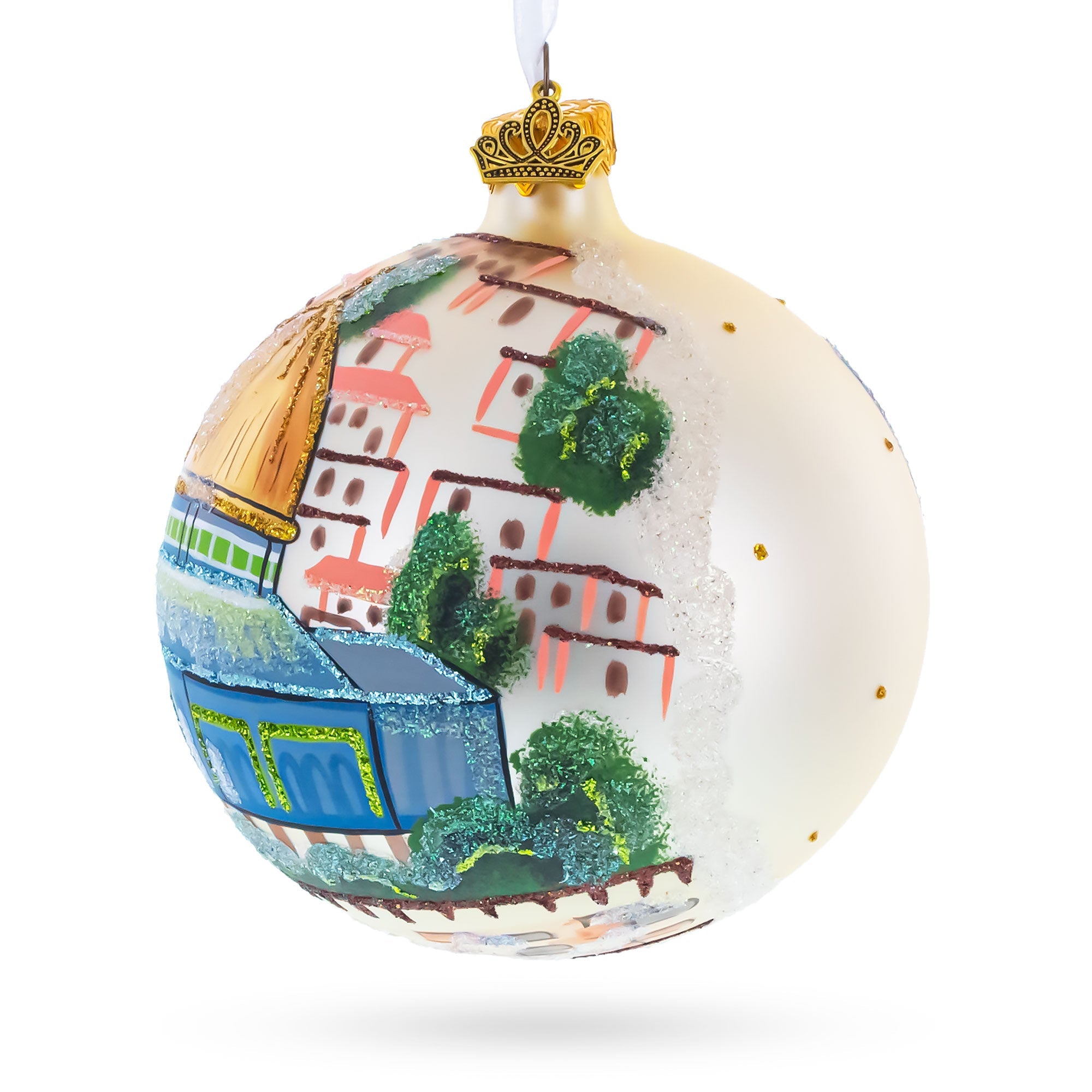 Western Wall, Temple Mount, Jerusalem, Israel Glass Ball Christmas Ornament 4 Inches