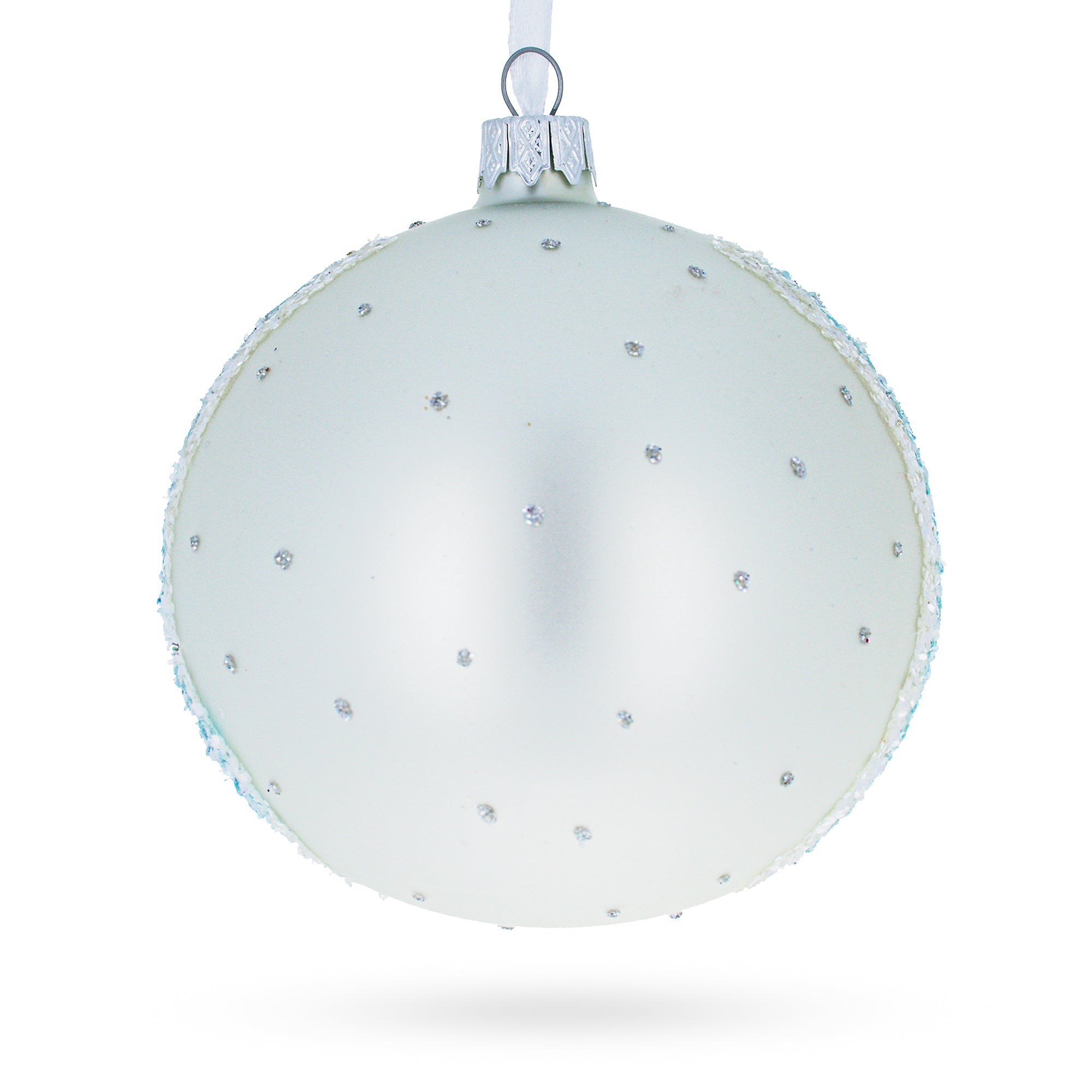 1890 'Branches with Almond Blossom' by Vincent Van Gogh Glass Ball Christmas Ornament 4 Inches