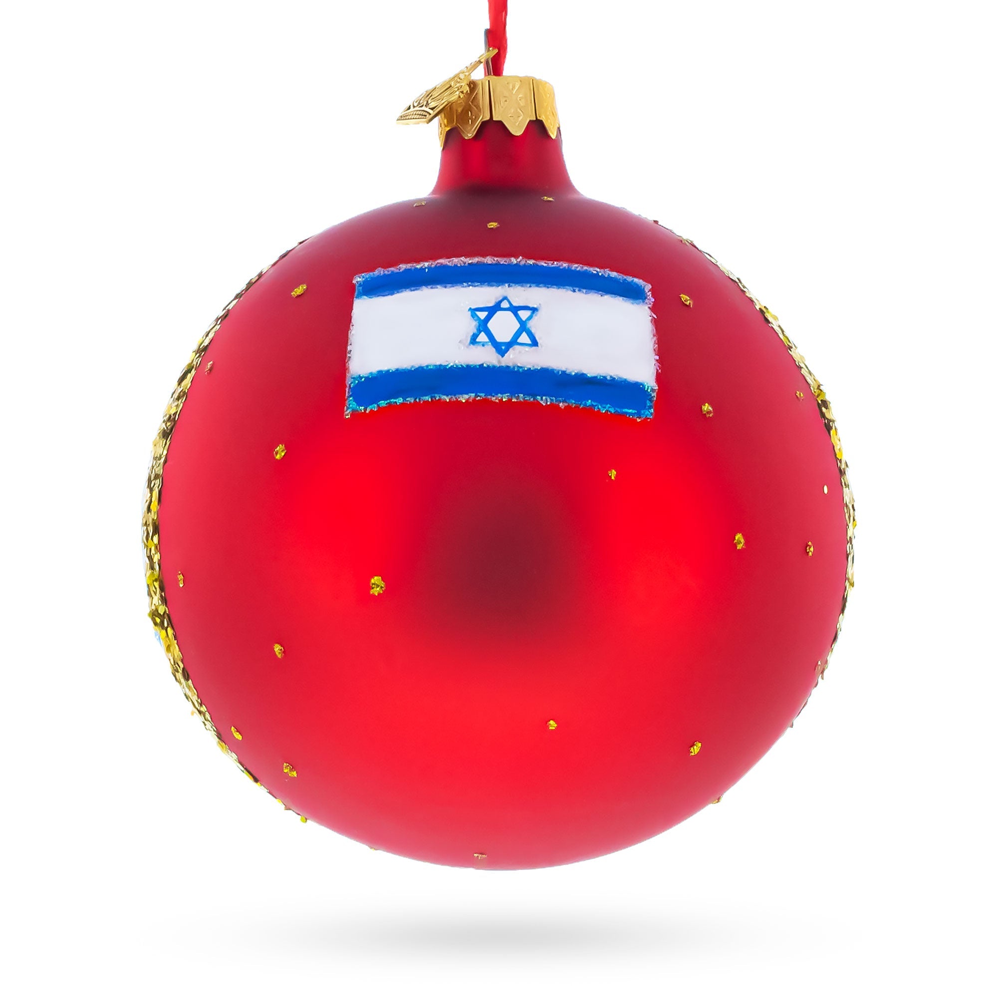 Jaffa Old City, Tel Aviv, Israel Glass Ball Christmas Ornament 4 Inches