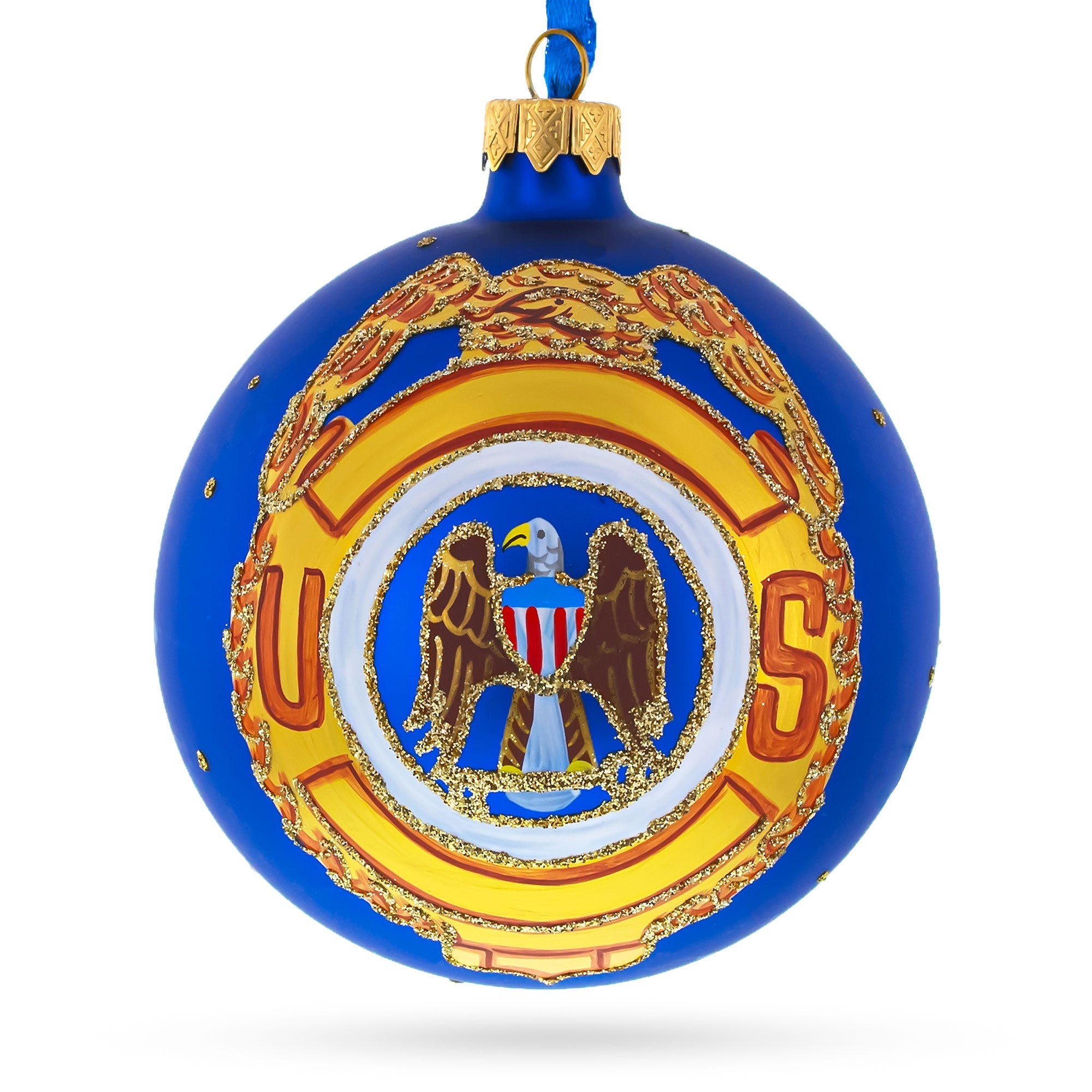 USA Army Glass Ball Christmas Ornament 4 Inches