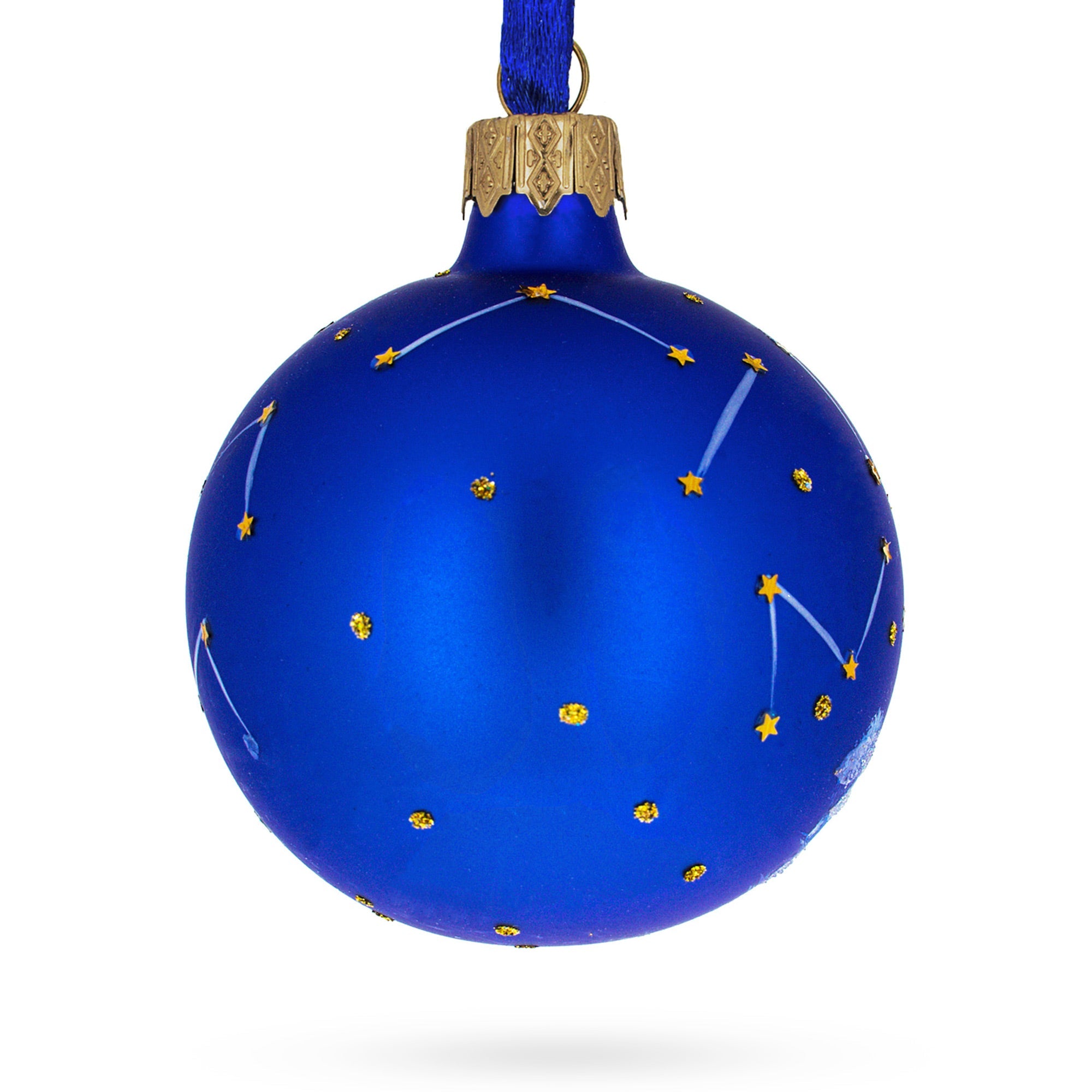 Capricorn Zodiac Horoscope Sign Glass Ball Christmas Ornament 3.25 Inches BestPysanky