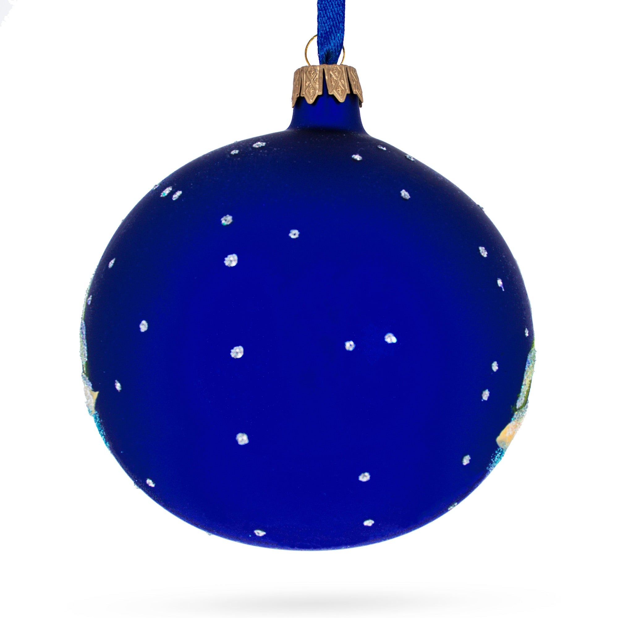 Tropical Aquarium Glass Ball Christmas Ornament 4 Inches