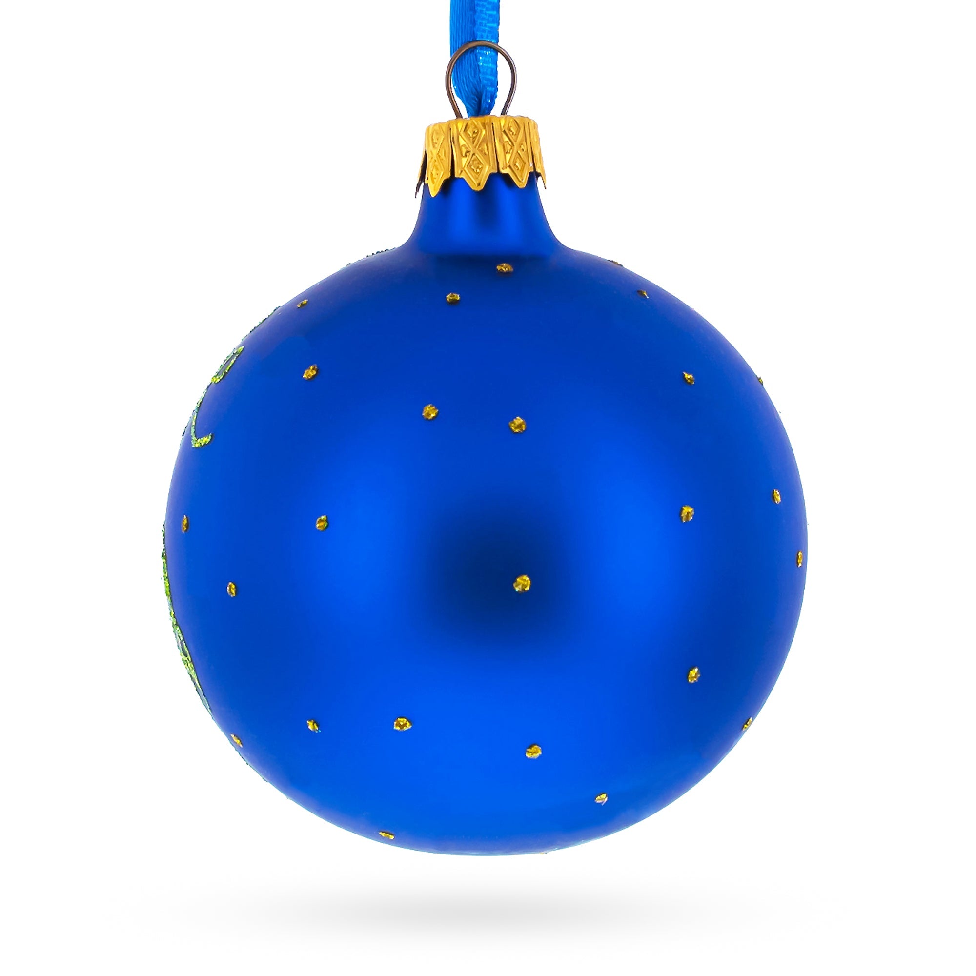 Turkey and Thanksgiving Party Glass Ball Christmas Ornaments 3.25 Inches