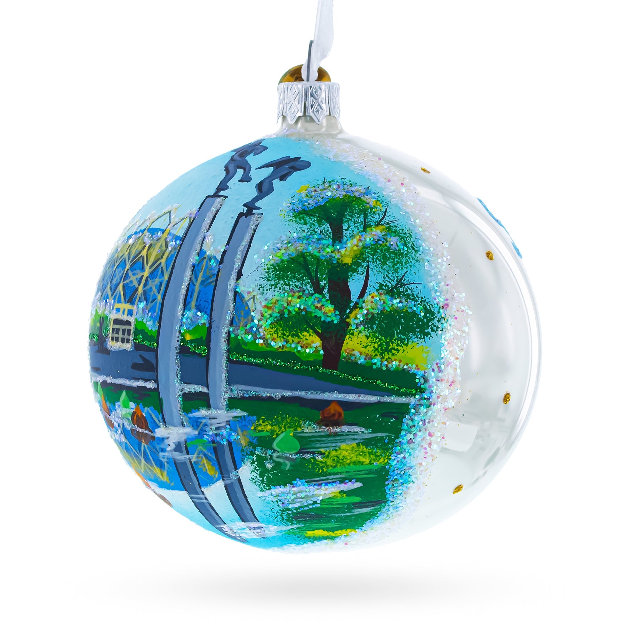 Botanical Garden in St. Louis, Missouri Glass Ball Christmas Ornament 4 Inches BestPysanky