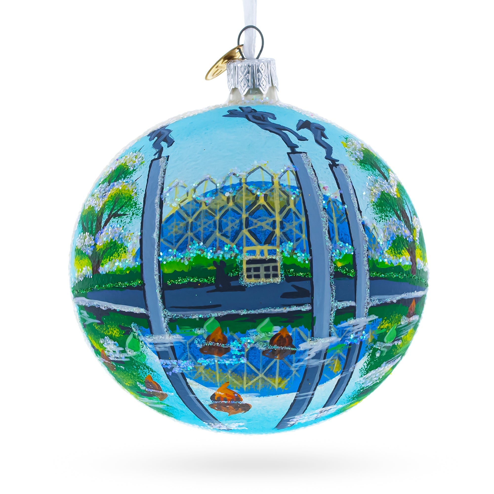 Botanical Garden in St. Louis, Missouri Glass Ball Christmas Ornament 4 Inches BestPysanky