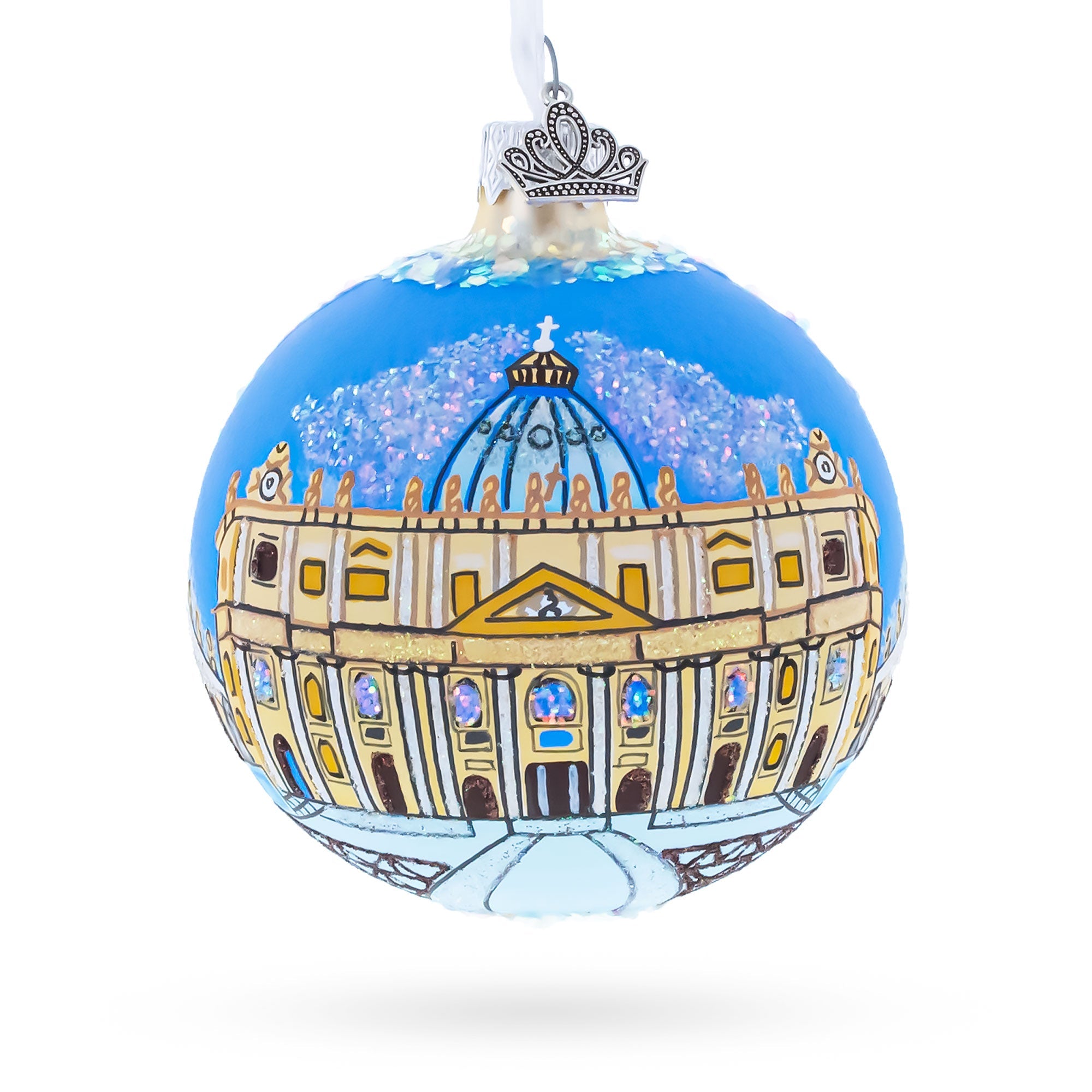 The Papal Basilica of Saint Peter, Vatican Glass Ball Christmas Ornament 3.25 Inches BestPysanky
