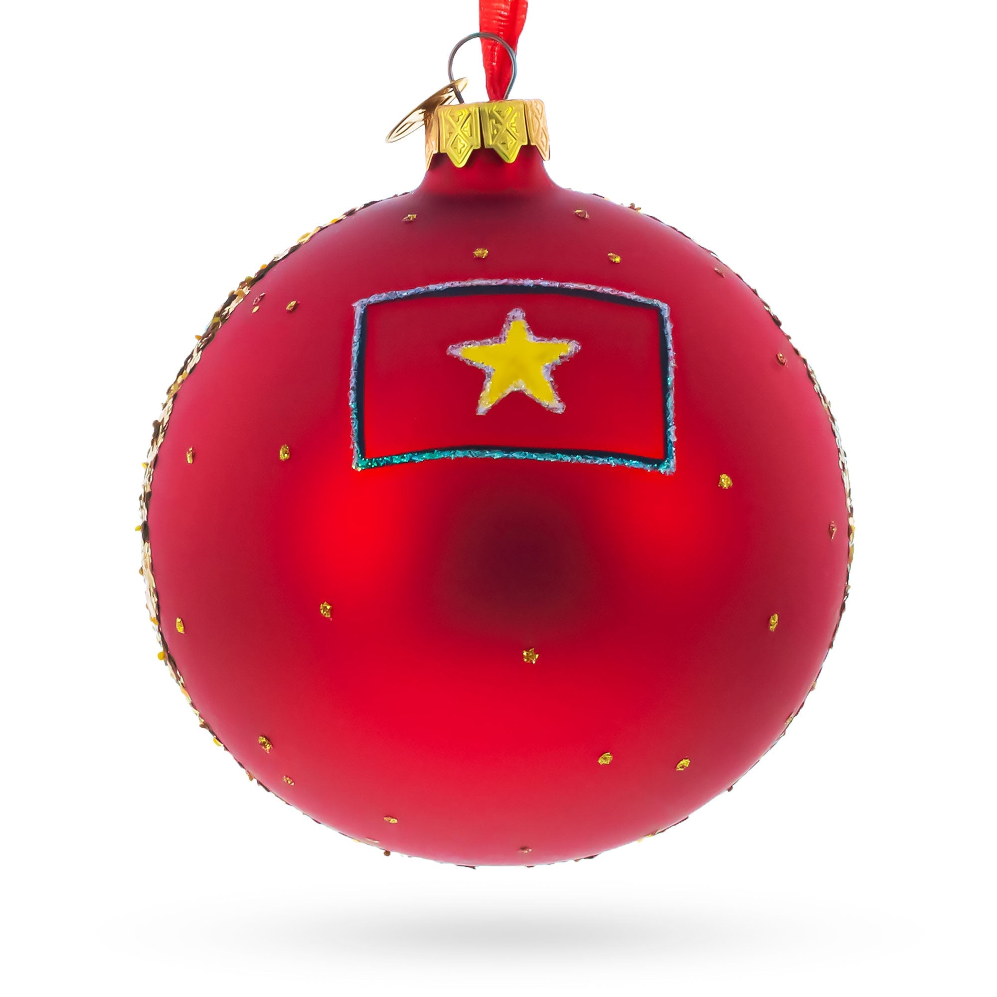 Temple of Literature & National University, Hanoi, Vietnam Glass Ball Christmas Ornament 4 Inches