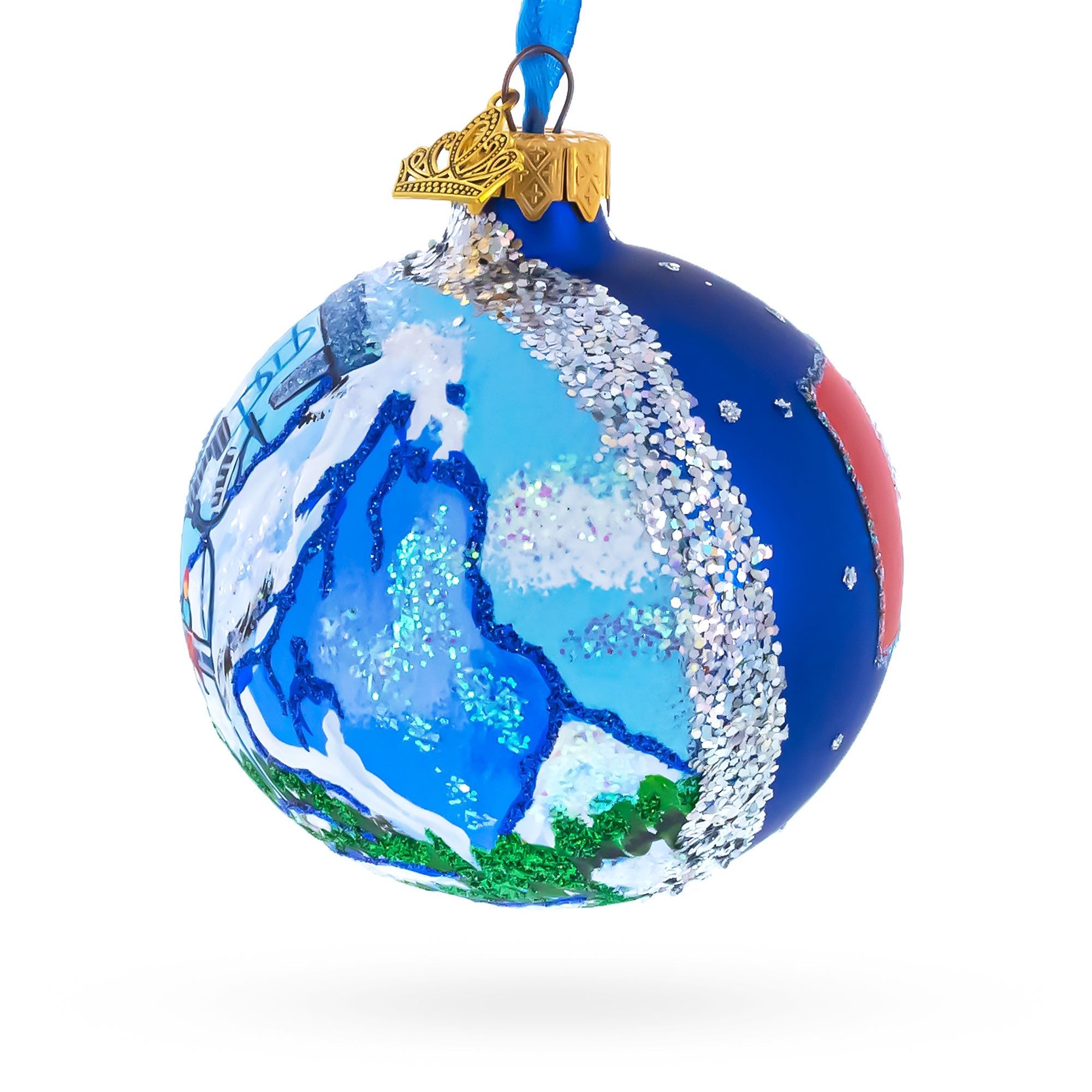Matterhorn, Zermatt, Switzerland Glass Ball Christmas Ornament 3.25 Inches