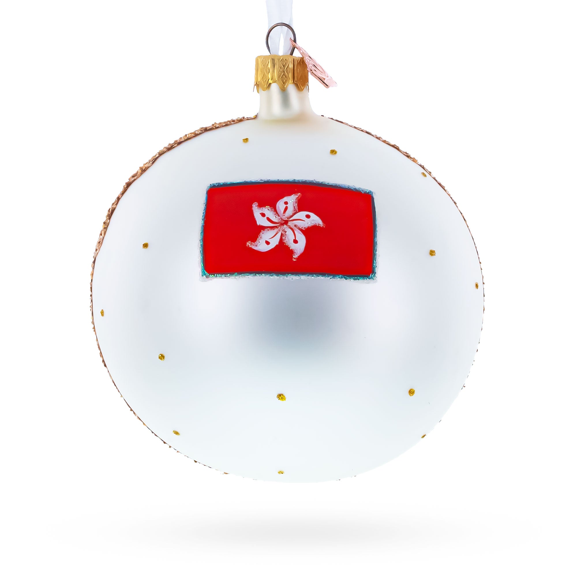 Victoria Peak, Hong Kong Glass Ball Christmas Ornament 4 Inches
