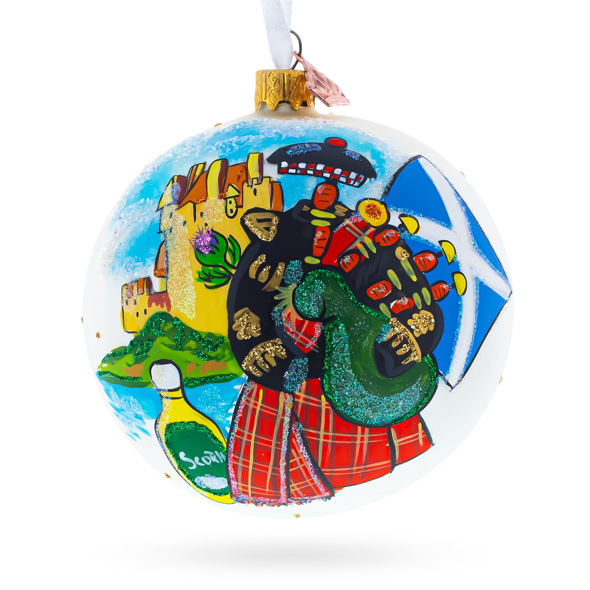 Scottish Heritage Glass Christmas Ornament 4 Inches BestPysanky