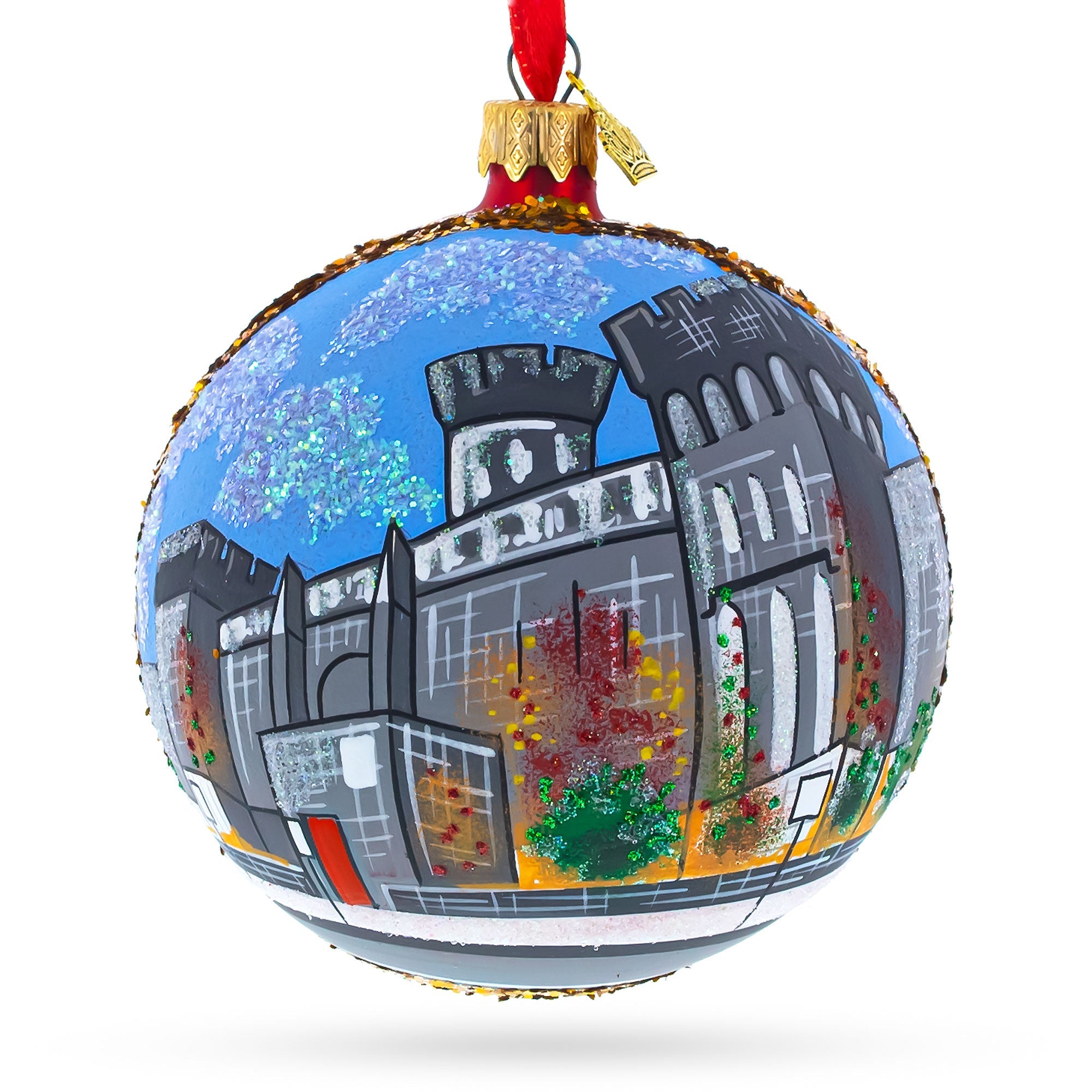 Eastern State Penitentiary History Museum, Philadelphia, Pennsylvania, USA Glass Ball Christmas Ornament 4 Inches
