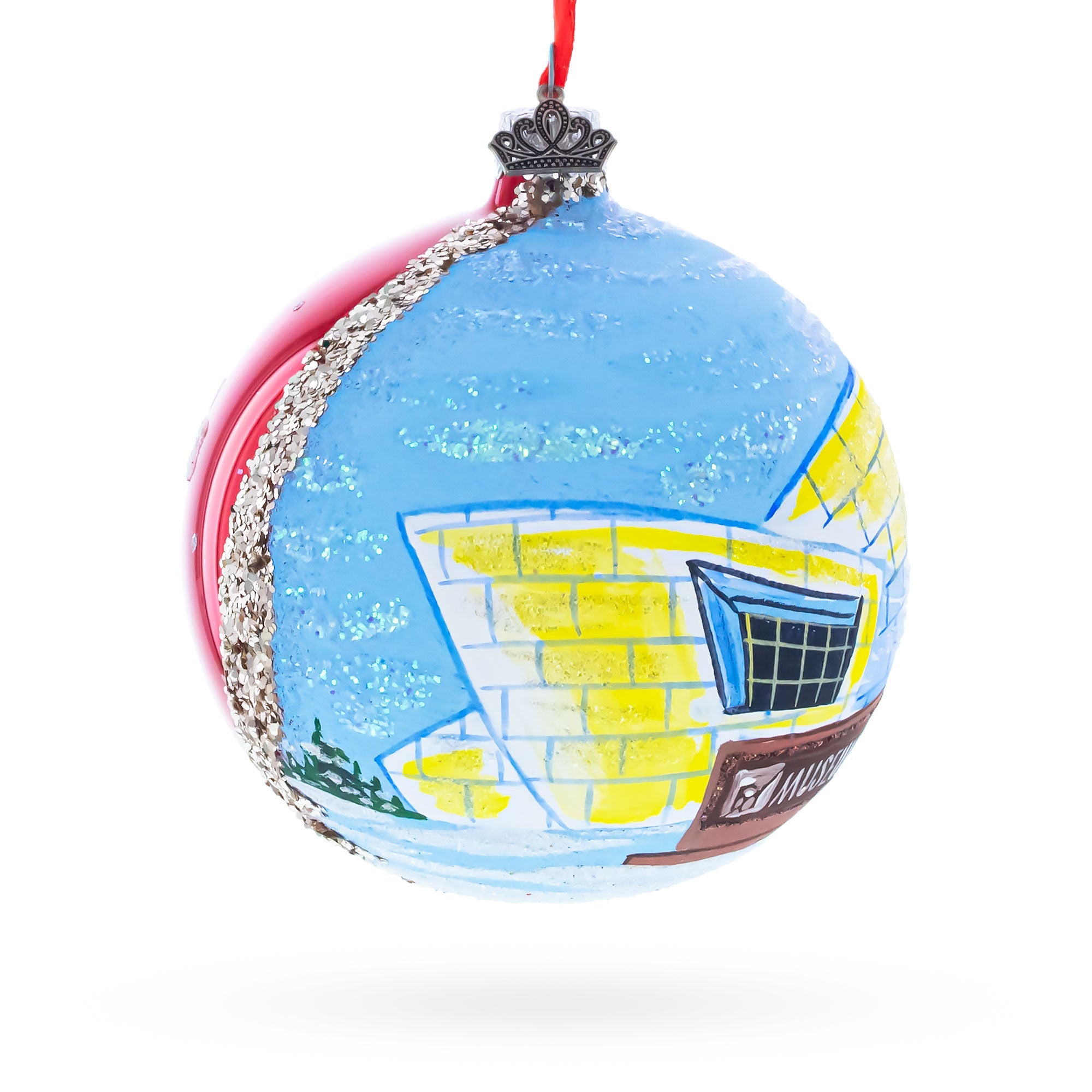 University of Alaska Museum of the North, Fairbanks, Alaska, USA Glass Ball Christmas Ornament 4 Inches BestPysanky