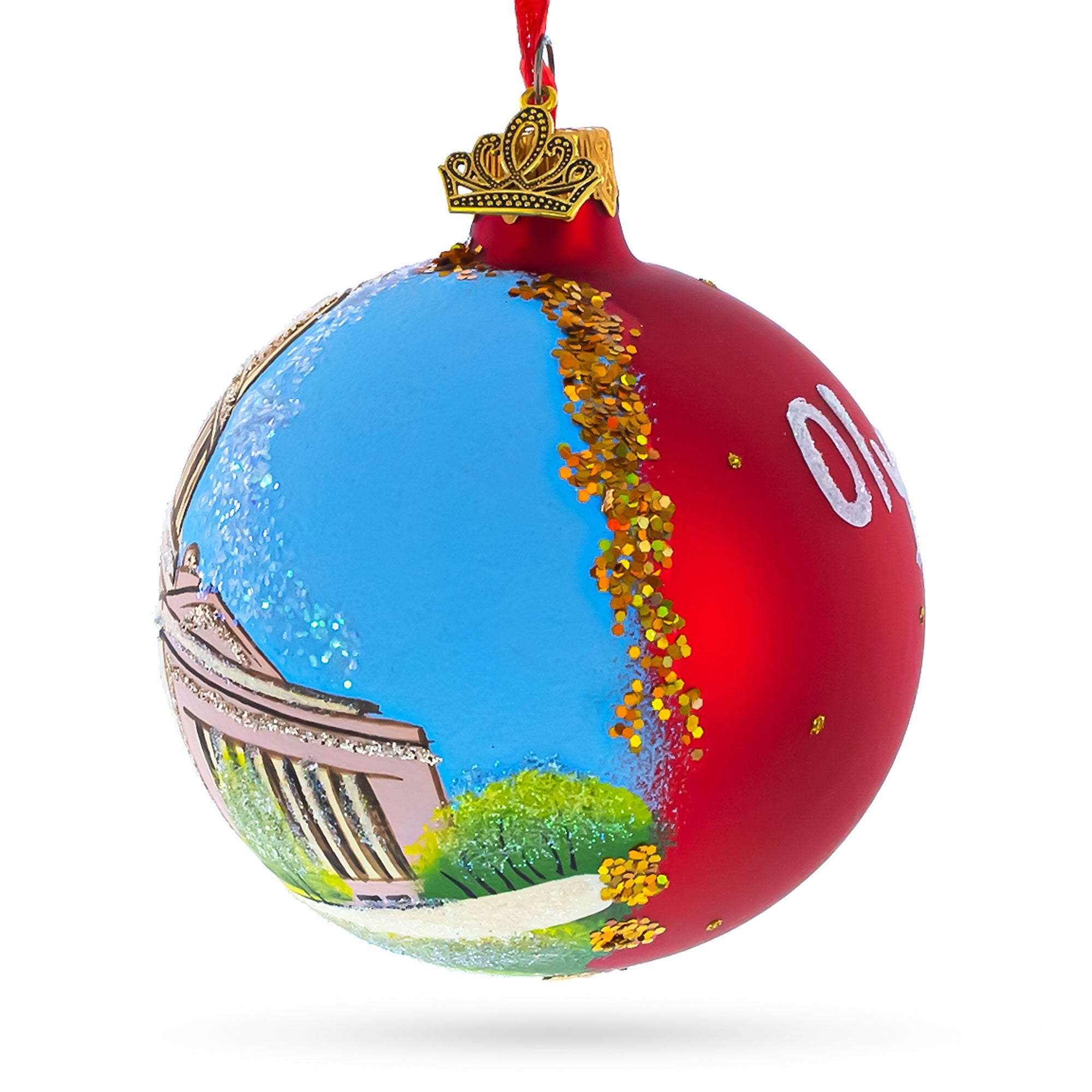 Washington State Capitol, Olympia, Washington, USA Glass Ball Christmas Ornament 3.25 Inches