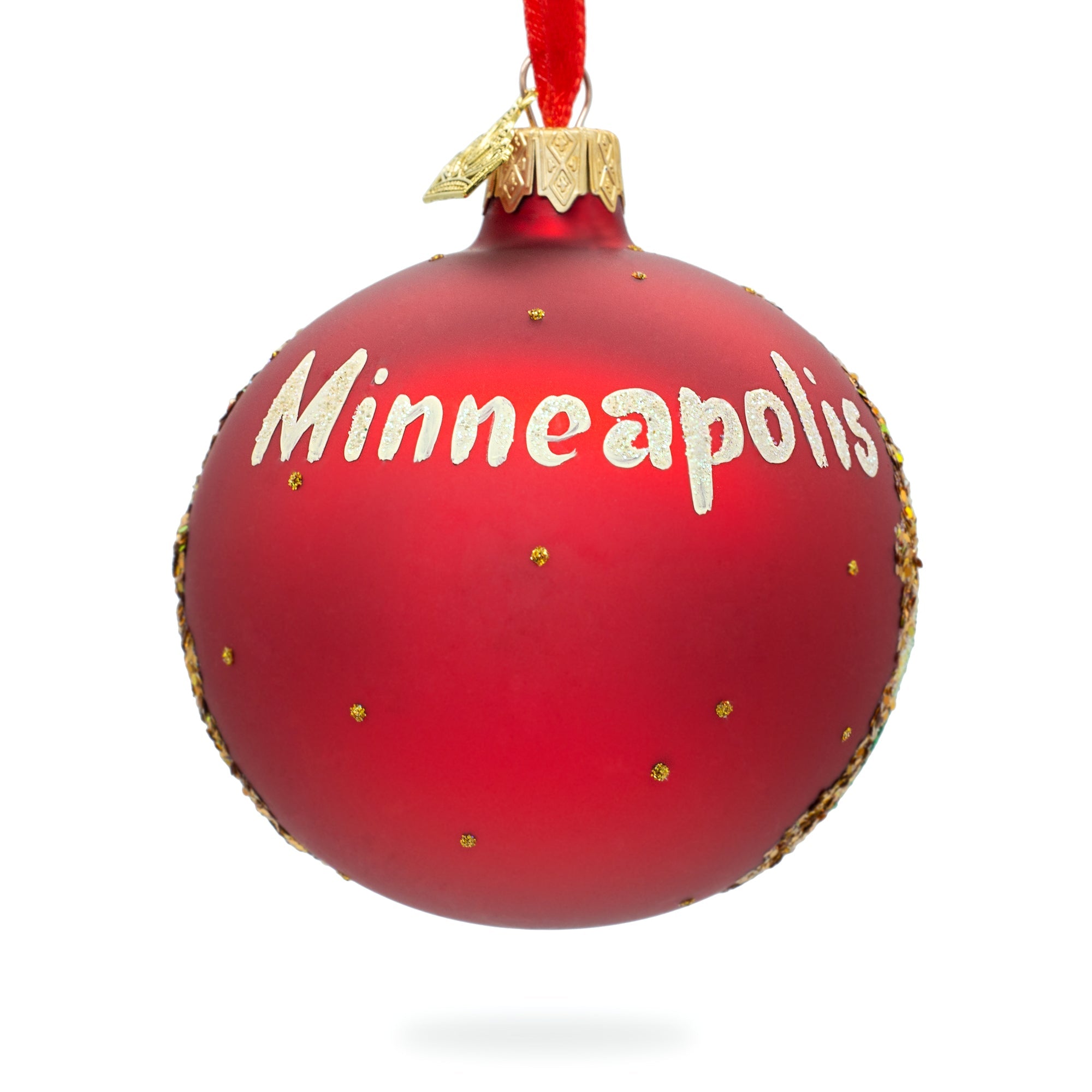 Institute of Art, Minneapolis, Minnesota, USA Glass Ball Christmas Ornament 3.25 Inches