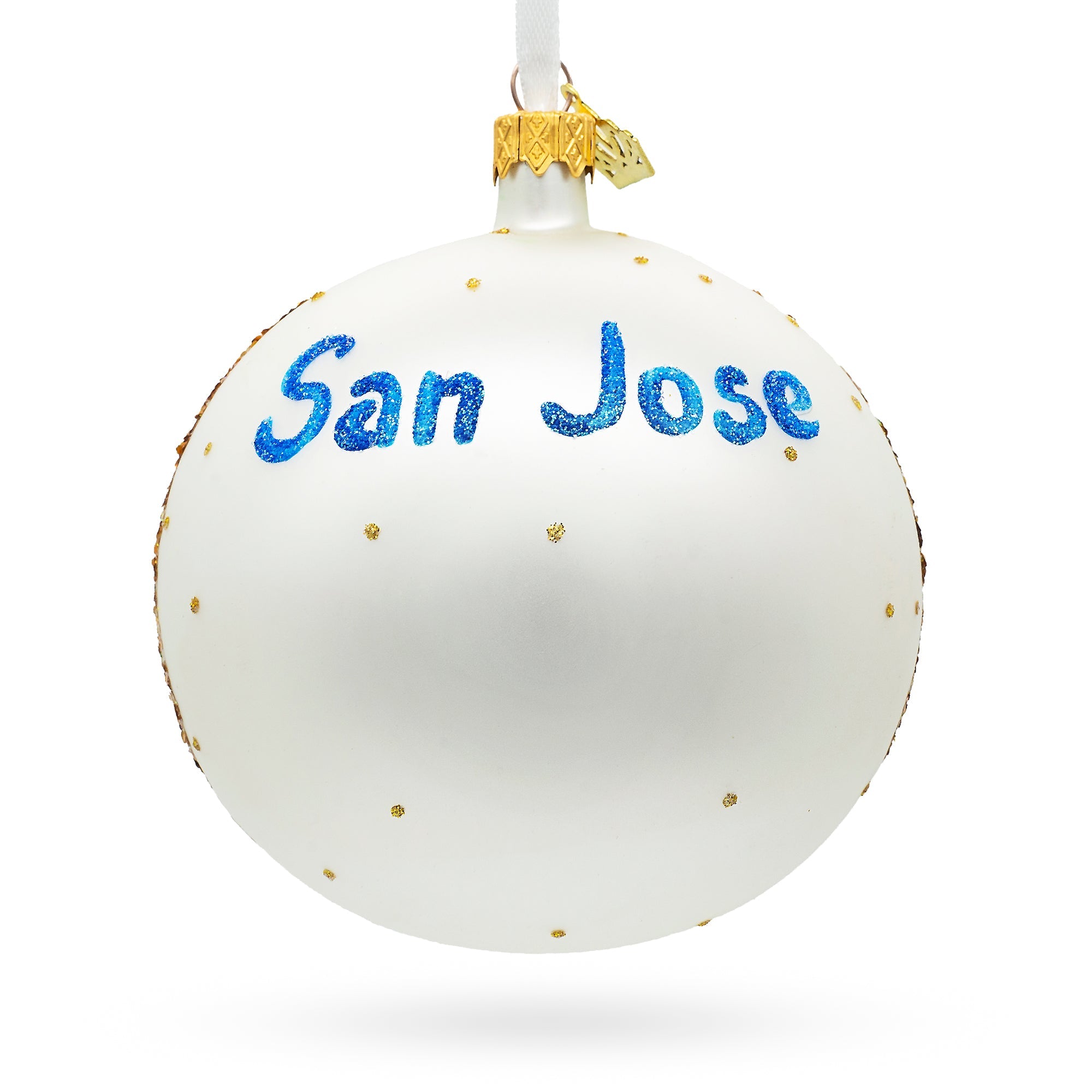 Winchester Mystery House, San Jose, California, USA Glass Ball Christmas Ornament 4 Inches