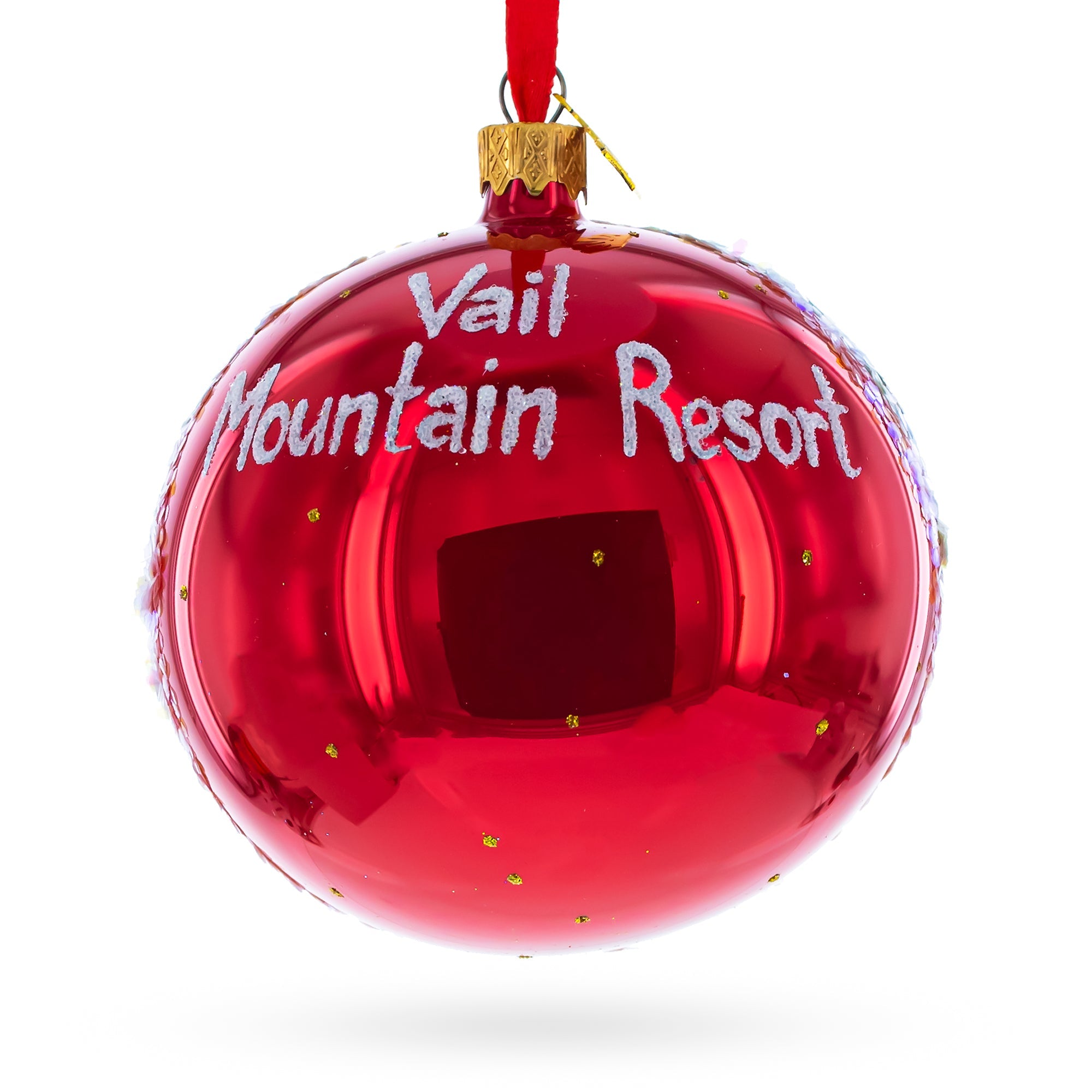 Colorado Ski Resort, USA Glass Ball Christmas Ornament 4 Inches